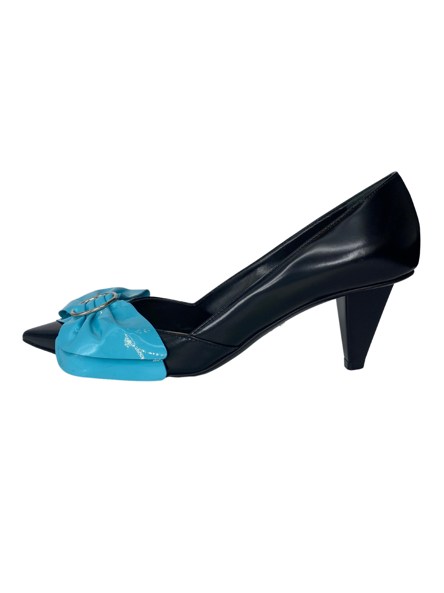 Prada Bow & Patent Leather Heels |US7.5|IT37.5|