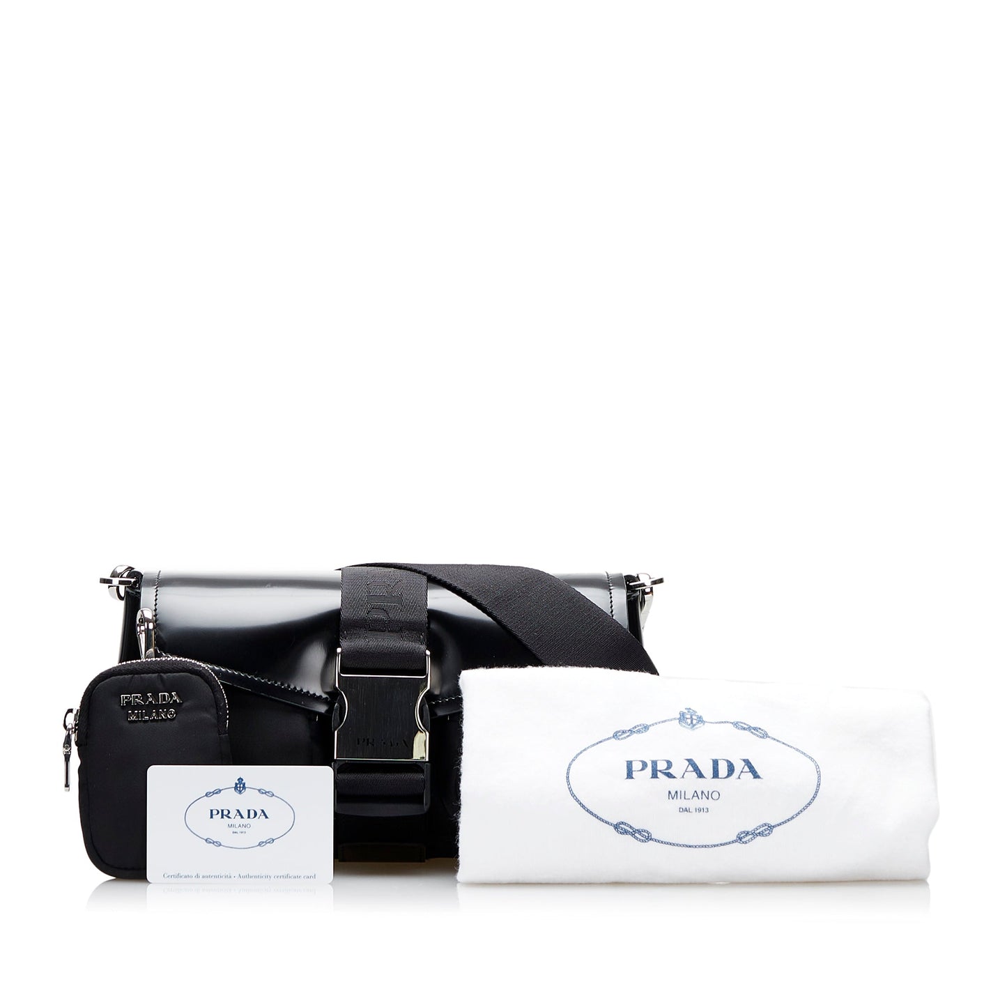 PRADA Re-Nylon & Spazzolato Pocket Crossbody Crossbody Bag