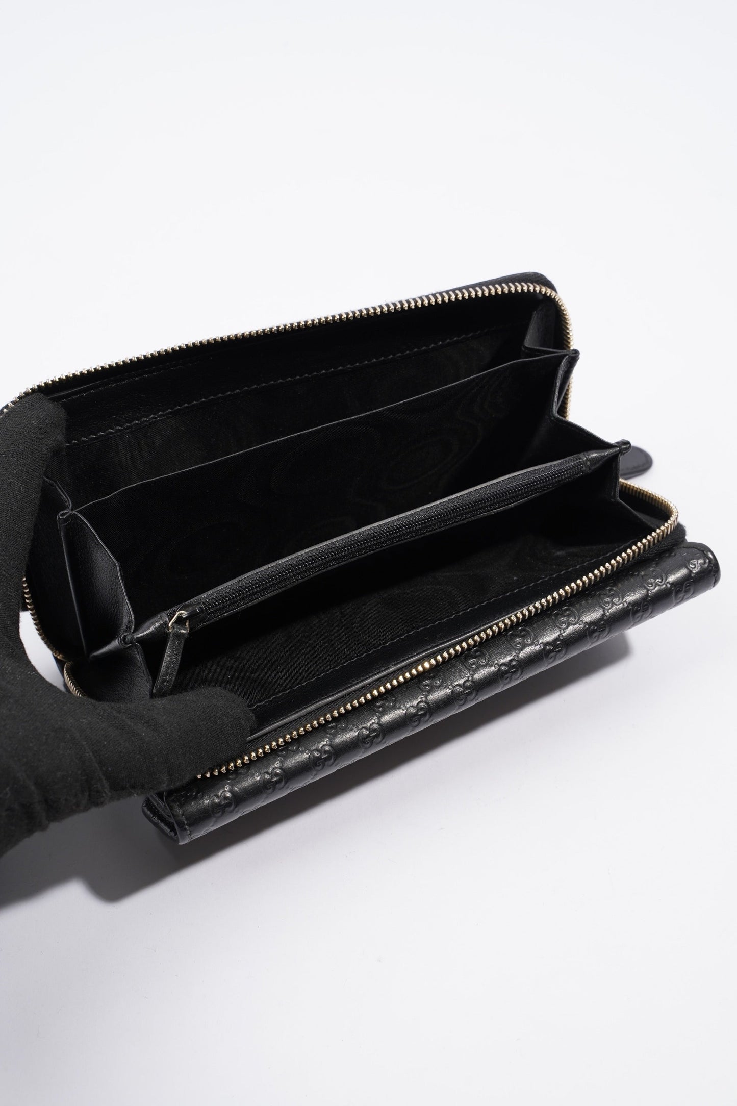 Gucci Guccissima Wallet Black Leather