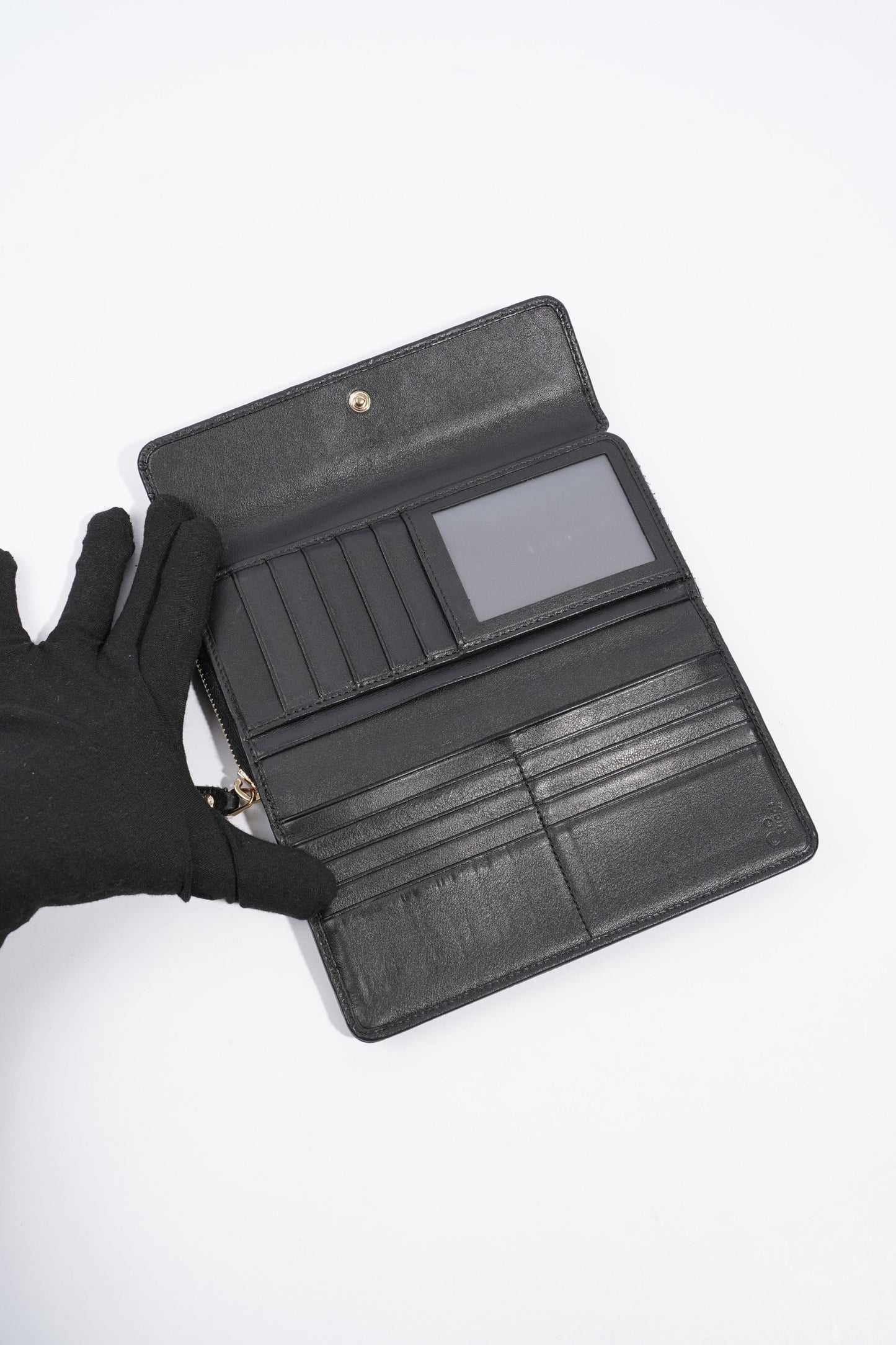 Gucci Guccissima Wallet Black Leather