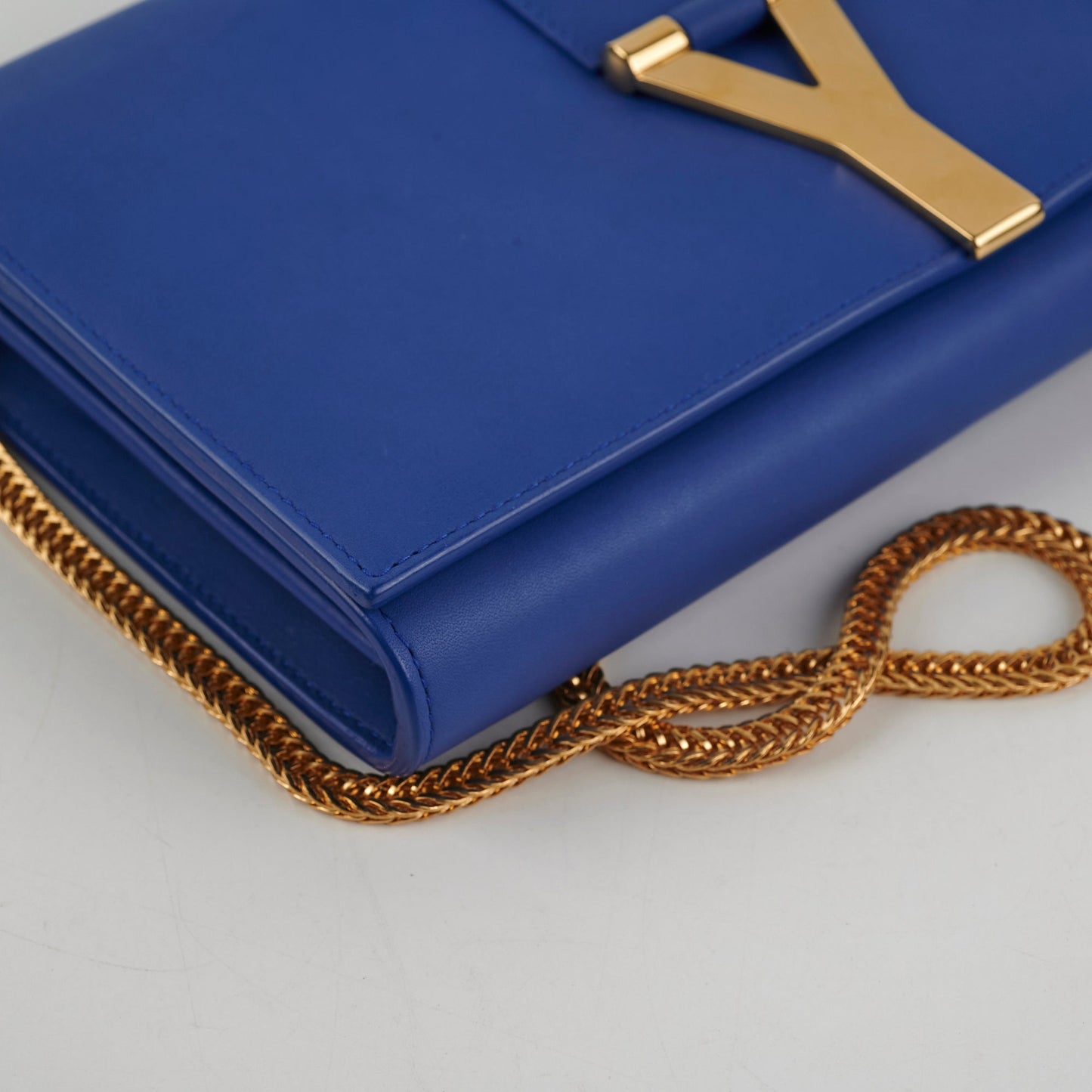 Saint Laurent Blue Ligne Y Clutch