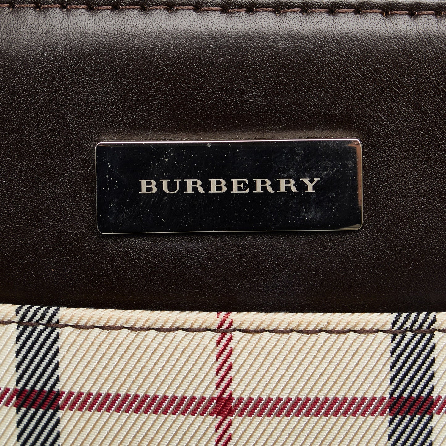 Brown Burberry House Check Tote