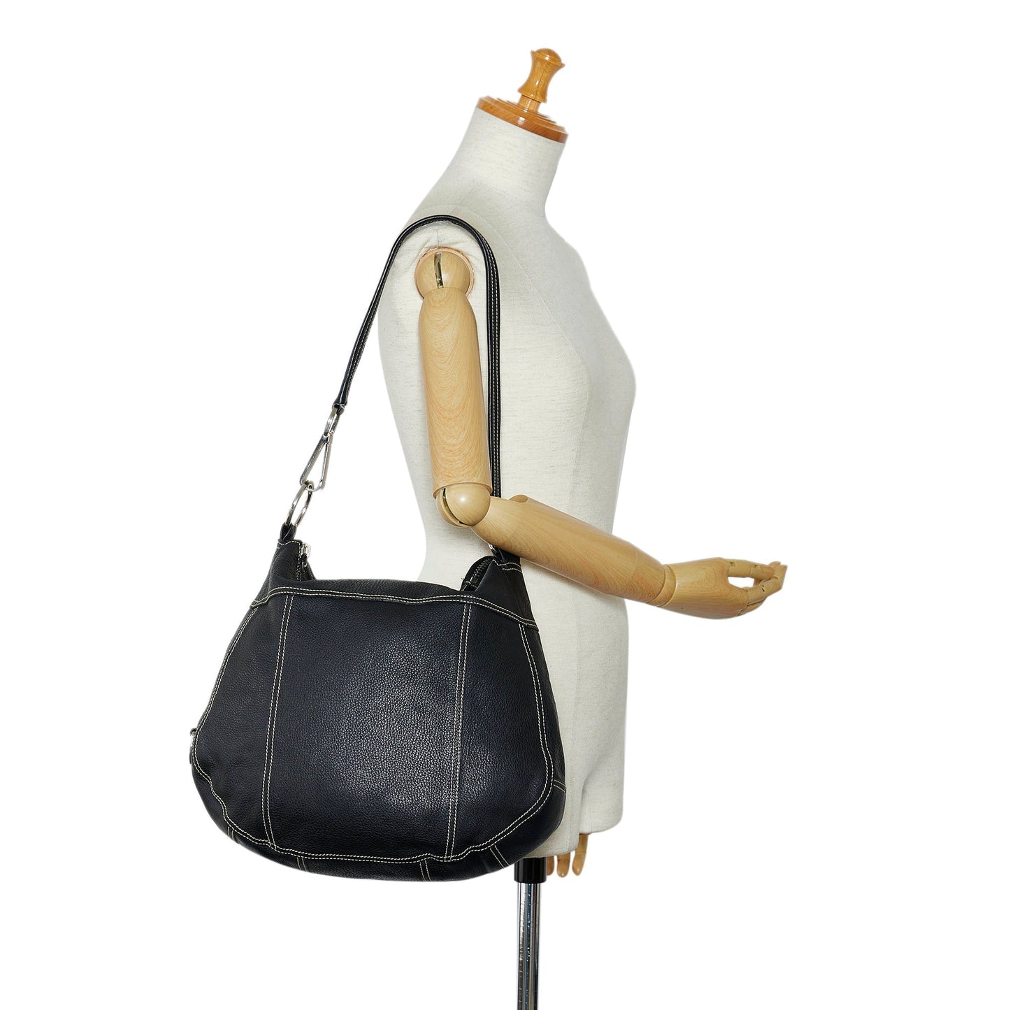 PRADA Leather Hobo Bag