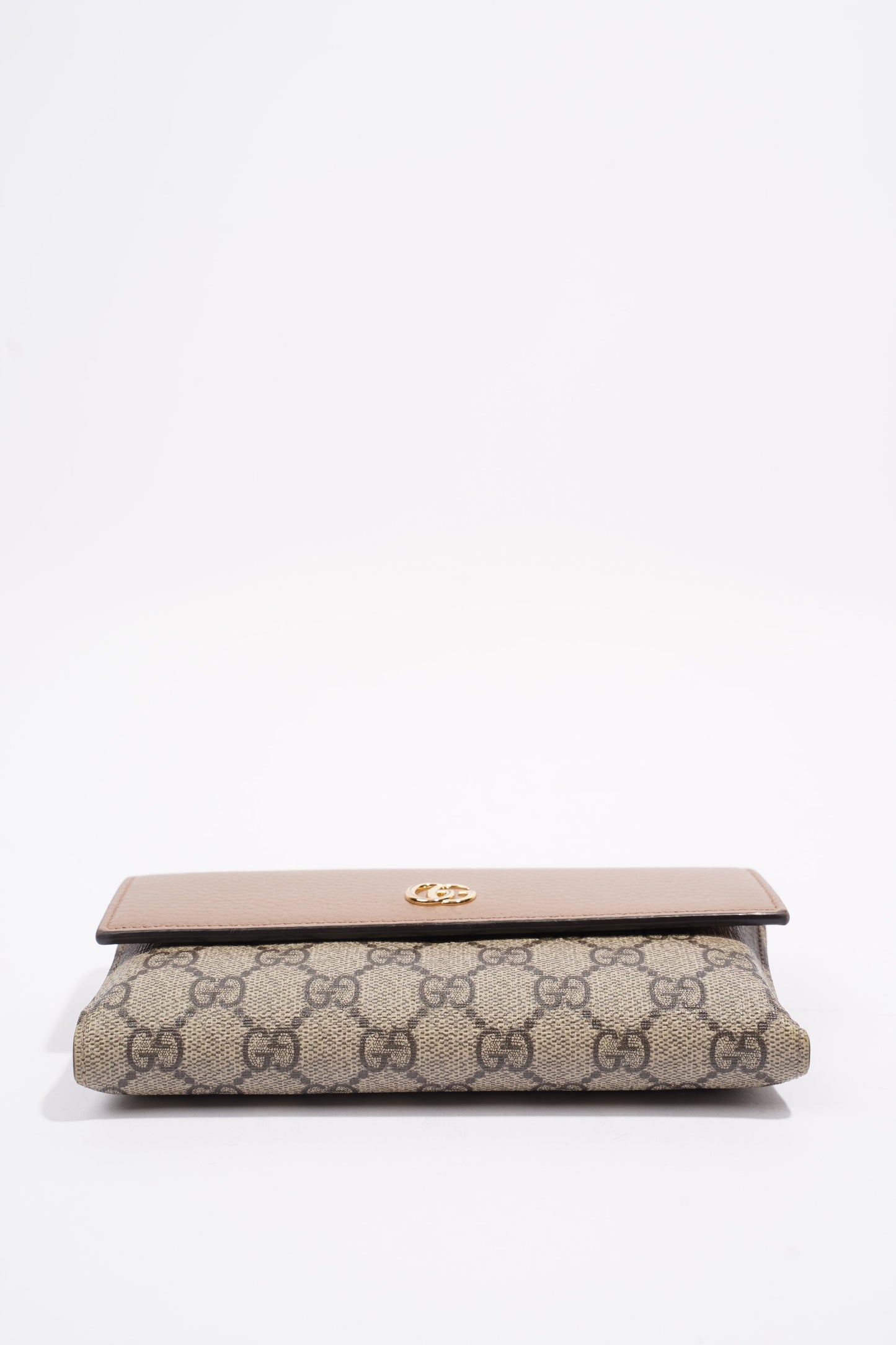 Gucci GG Marmont Continental Wallet Supreme / Dusty Pink Coated Canvas