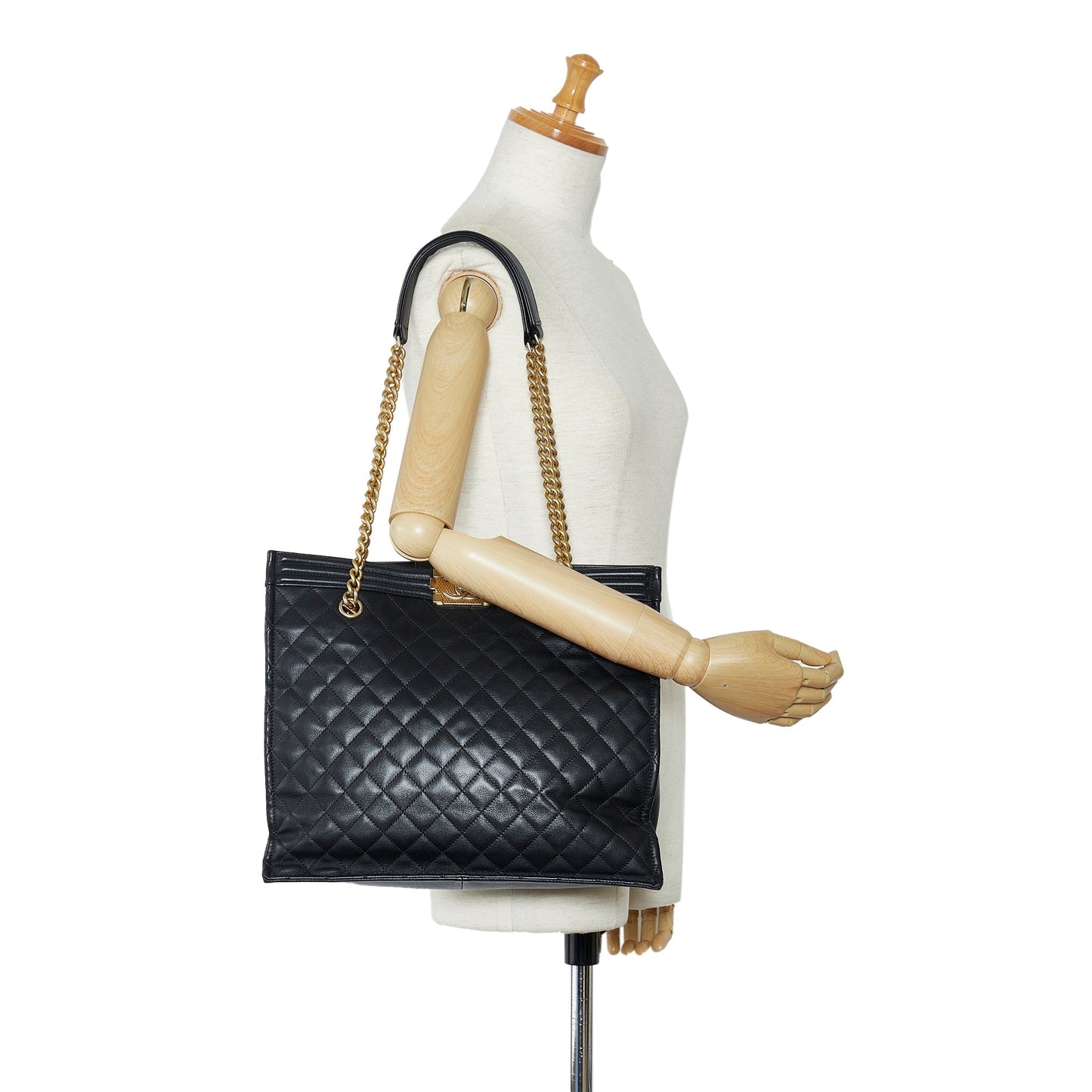 CHANEL Quilted Boy Shopper Tote Tote Bag