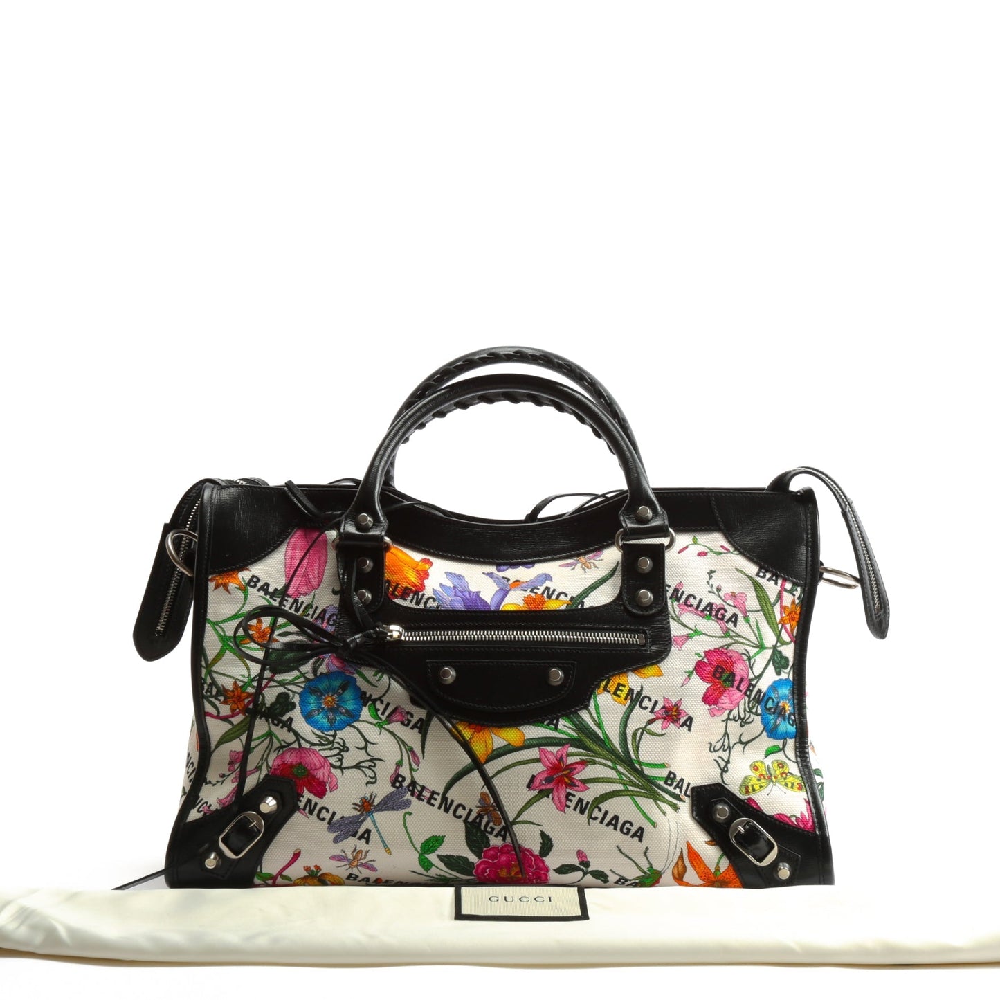 GUCCI X BALENCIAGA Hacker Project Flora Neo Classic City Bag - OUTLET FINAL SALE