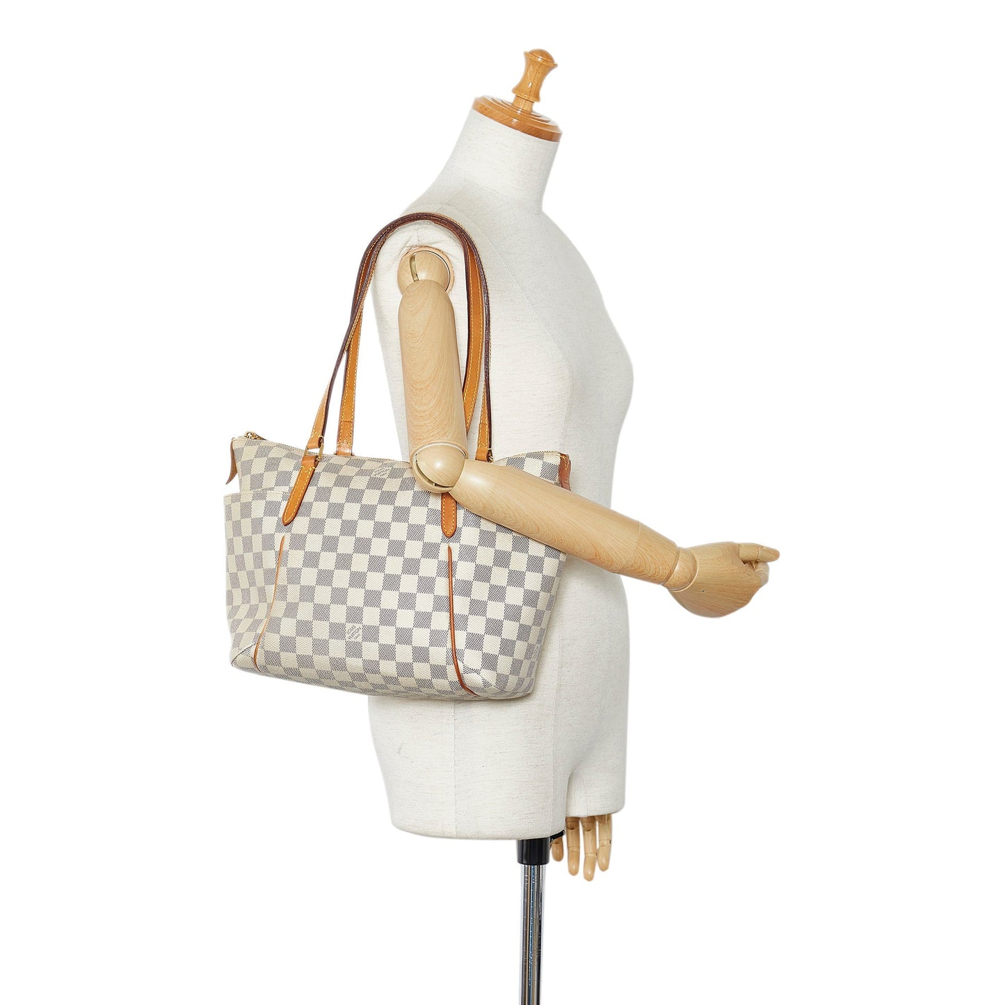 White Louis Vuitton Damier Azur Totally MM Tote Bag