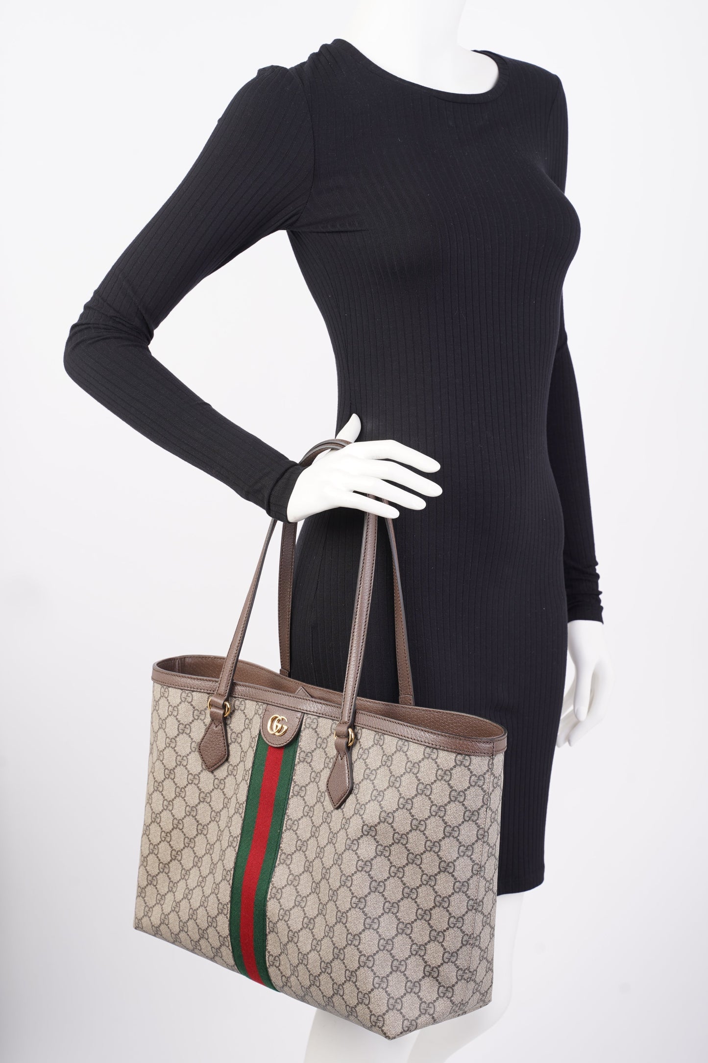 Gucci Ophidia Tote Supreme Coated Canvas Medium