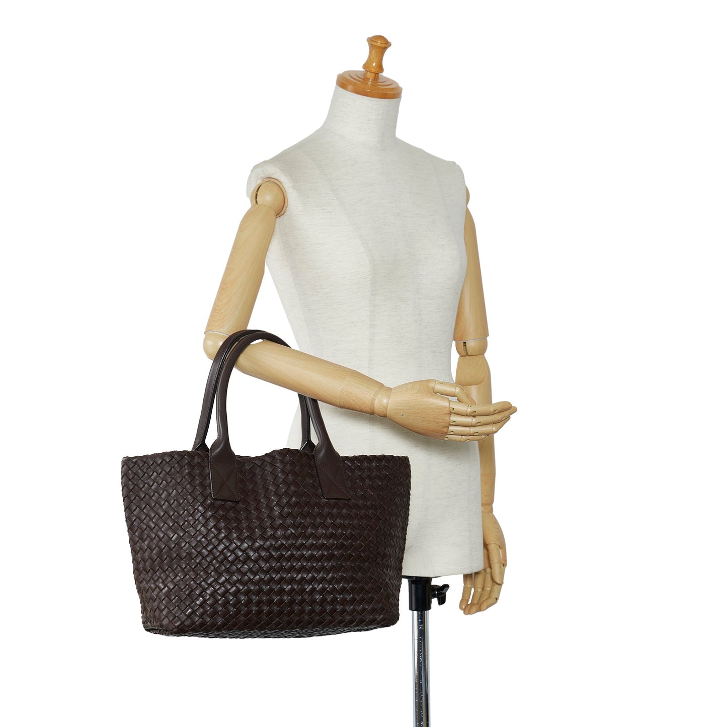 Brown Bottega Veneta Intrecciato Cabat Tote Bag