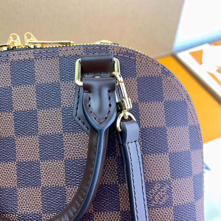 LV Alma BB Damier Ebene Canvas For Women, Womenâ€™s Handbags, Shoulder And Crossbody Bags 9.3in/23.5cm LV N41221