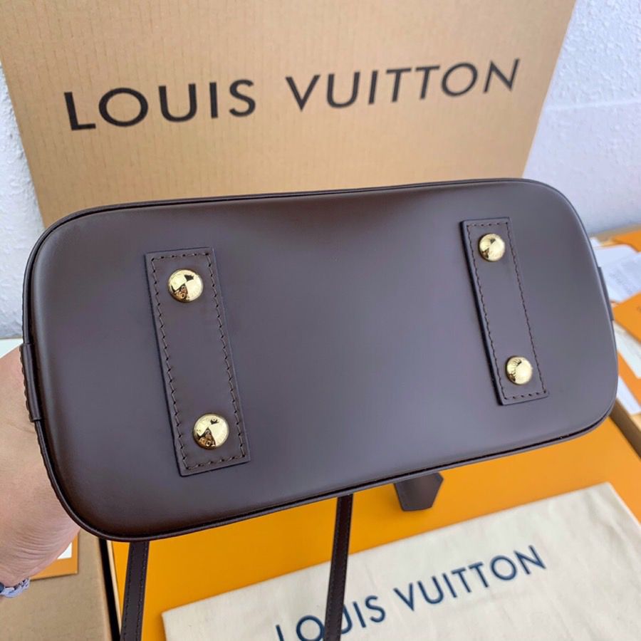 LV Alma BB Damier Ebene Canvas For Women, Womenâ€™s Handbags, Shoulder And Crossbody Bags 9.3in/23.5cm LV N41221