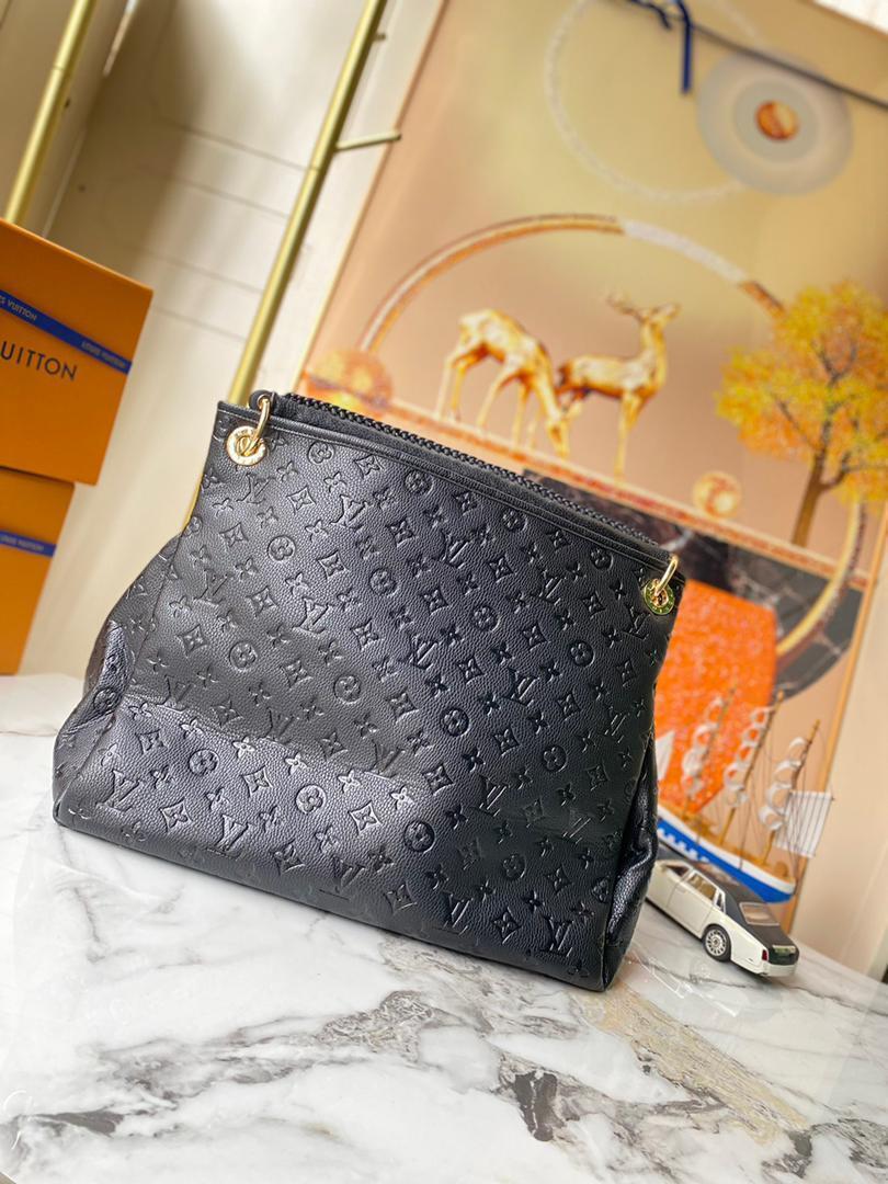 LV Artsy MM Monogram Empreinte Black For Women, Shoulder Bags 16.1in/41cm LV M41066