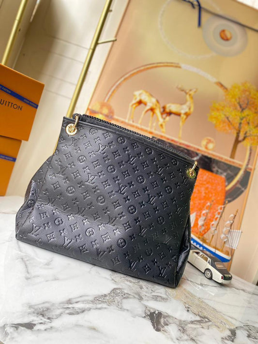 LV Artsy MM Monogram Empreinte Black For Women, Shoulder Bags 16.1in/41cm LV M41066