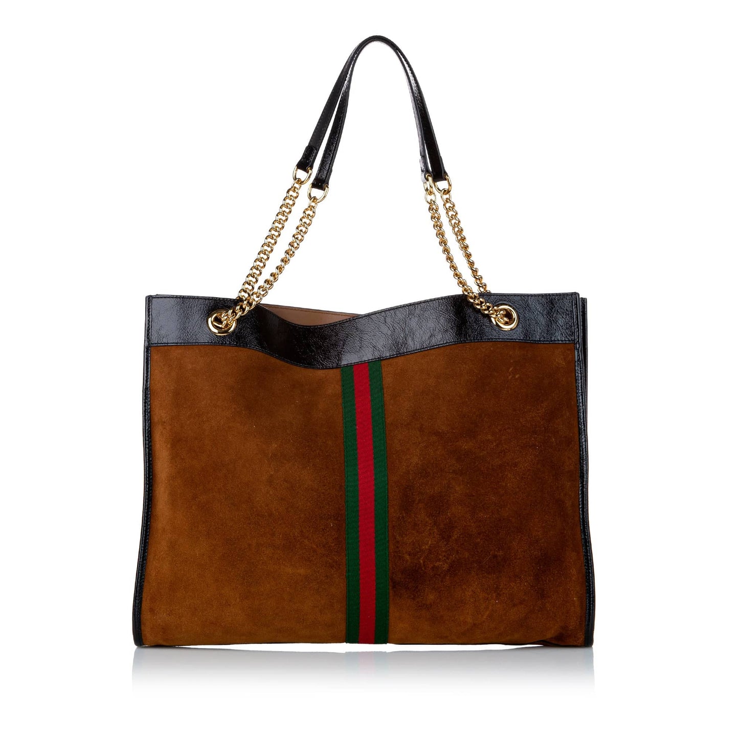 Gucci Rajah Large Tote Bag Brown Suede