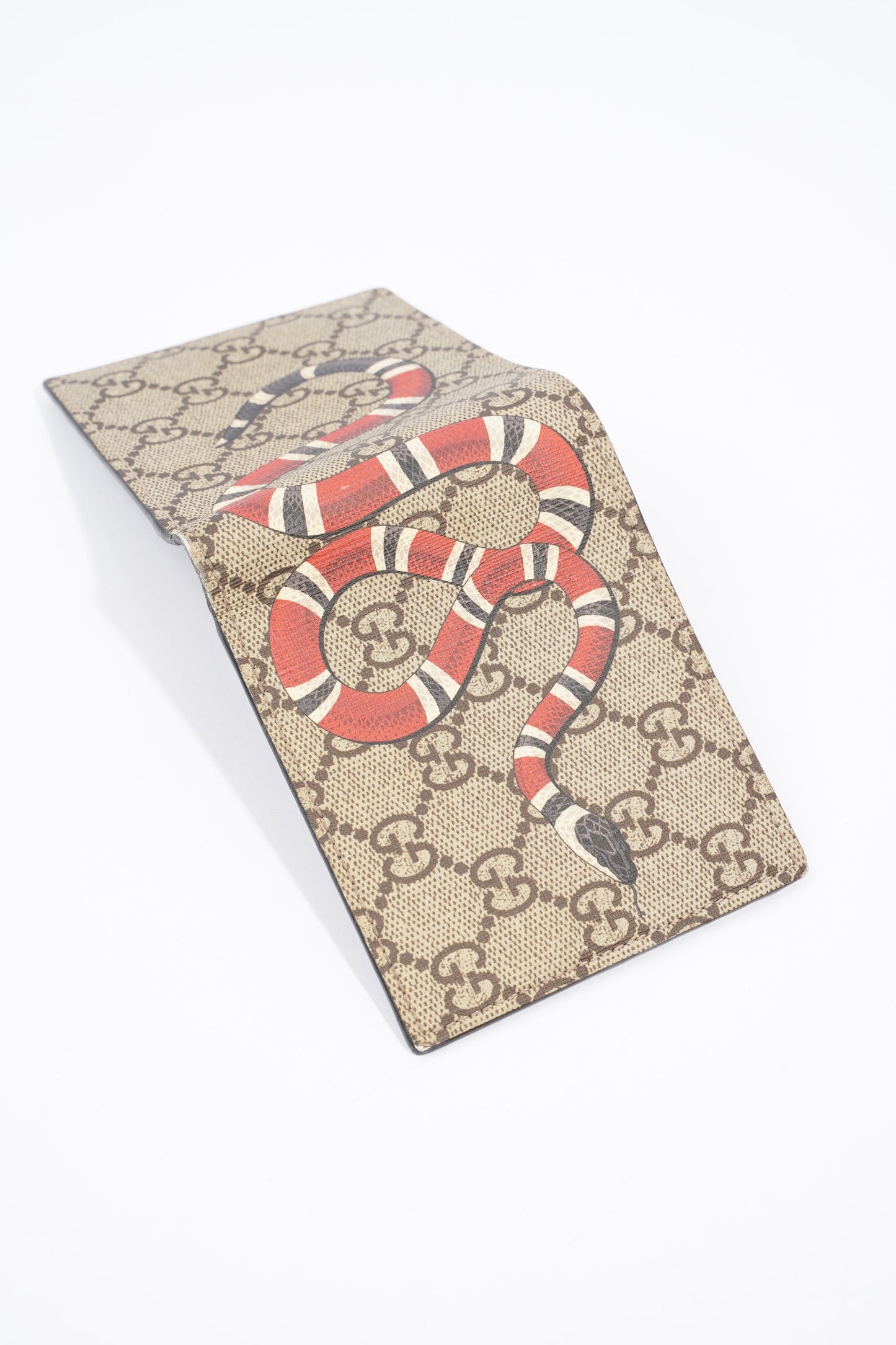 Gucci Bi-Fold Wallet Supreme / Red Coated Canvas