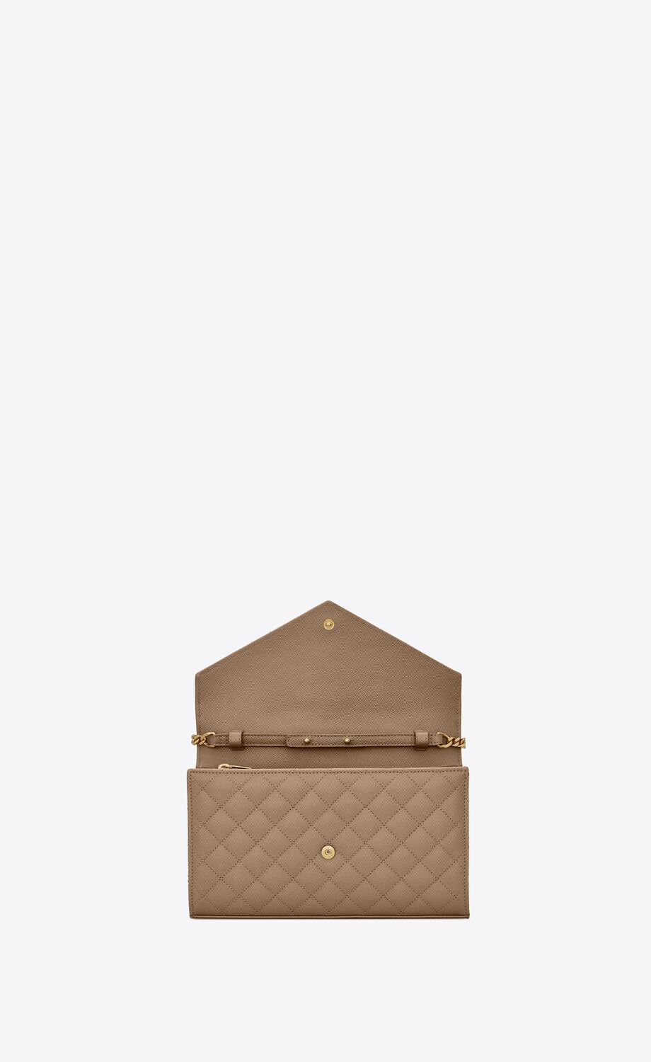 YSL ENVELOPE CHAIN WALLET IN MIX MATELASSÉ GRAIN DE POUDRE EMBOSSED LEATHER