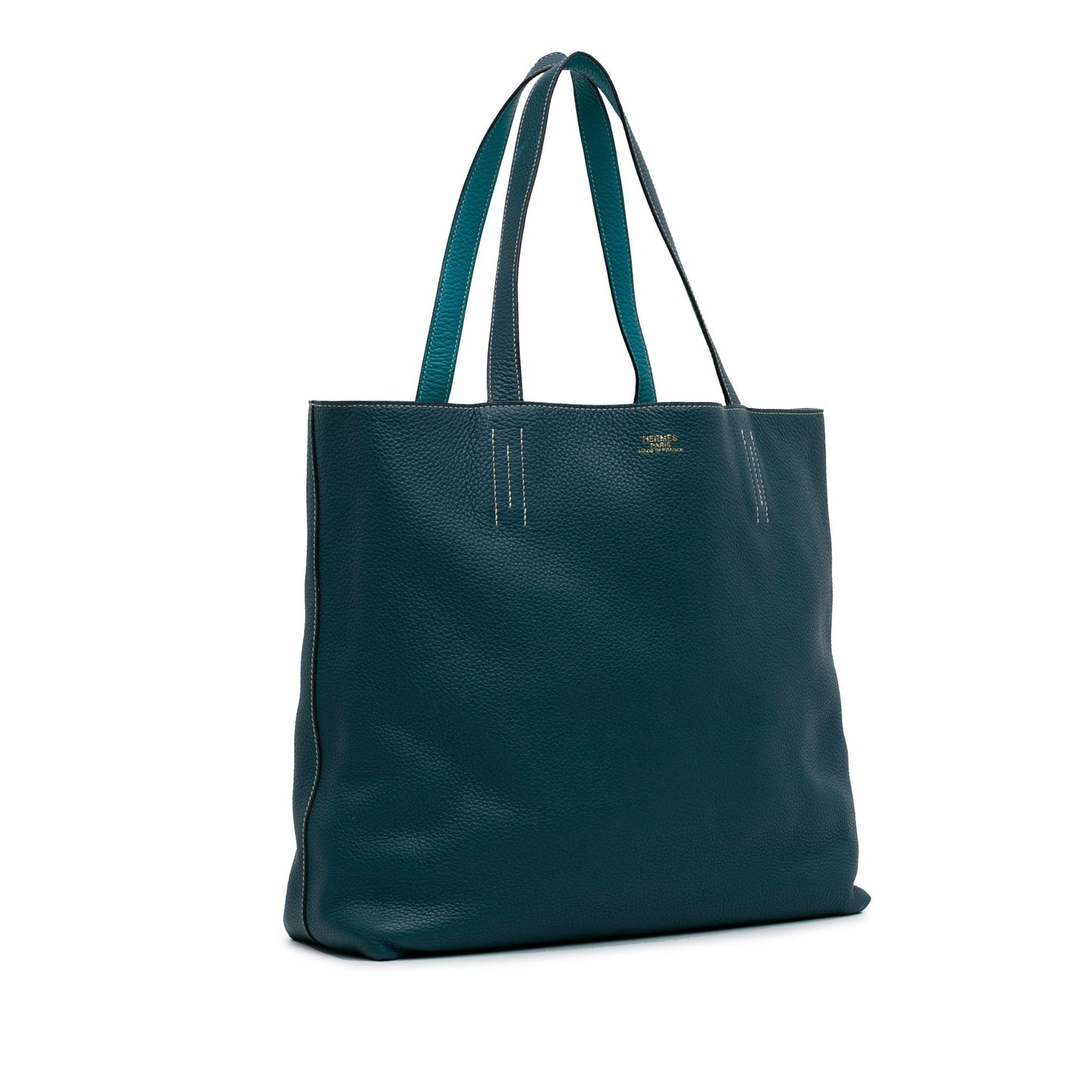 Blue Hermes Reversible Double Sens 45 Tote Bag