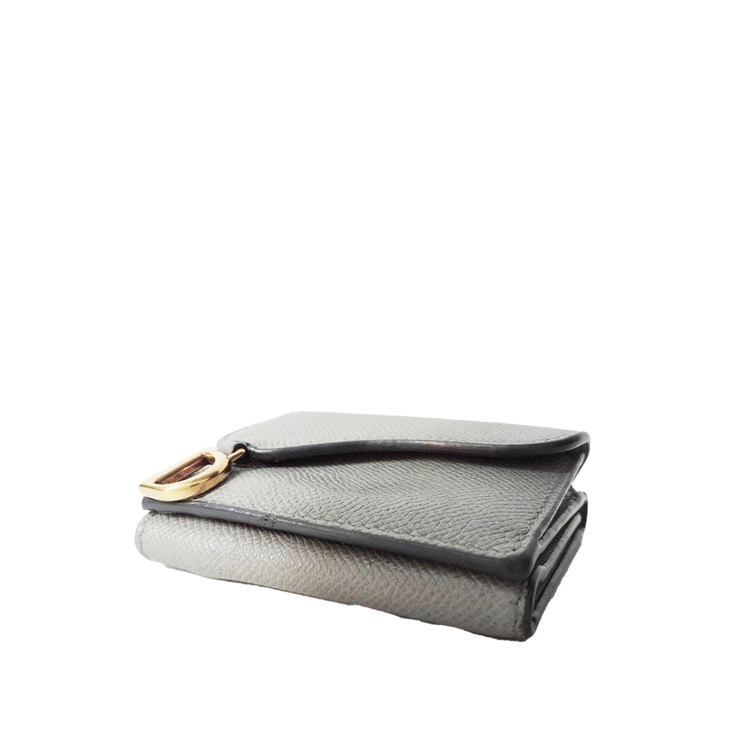 DIOR Saddle Leather Compact Wallet Small Wallets