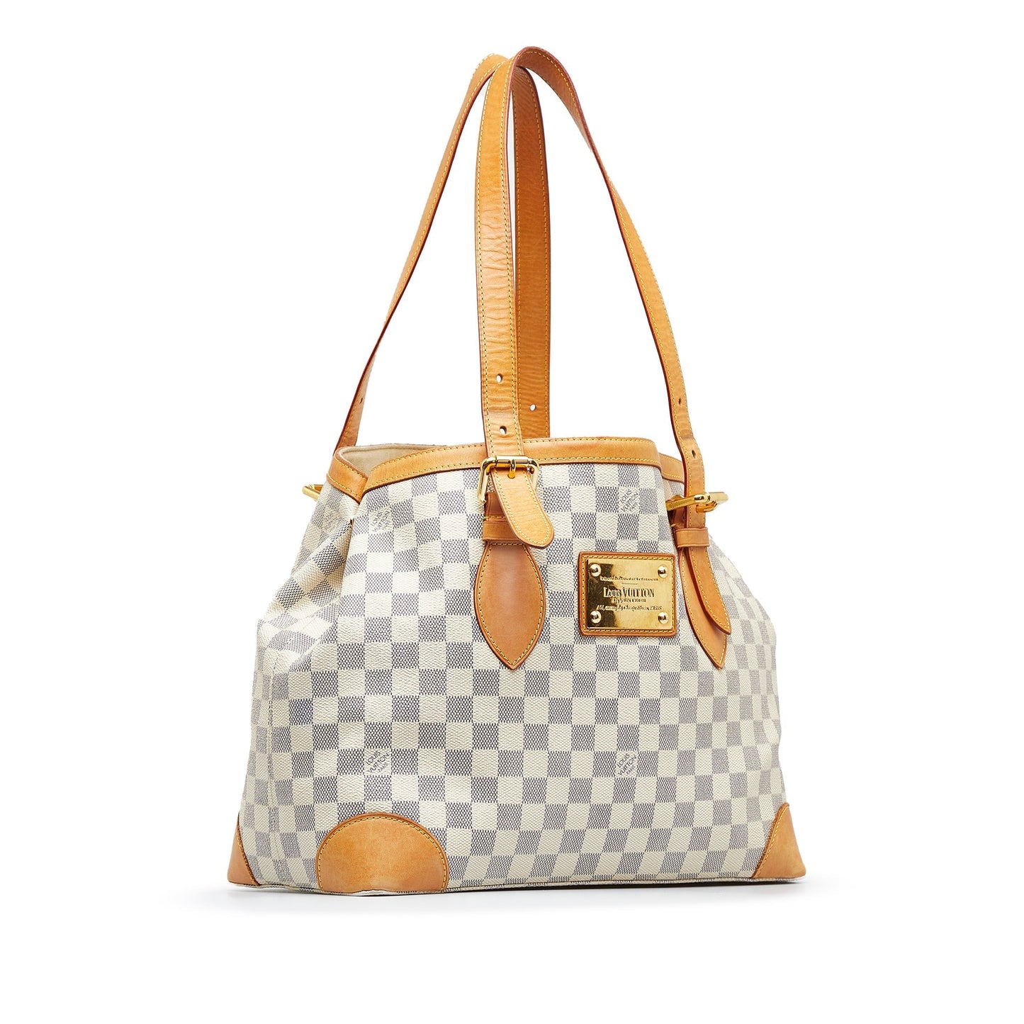 White Louis Vuitton Damier Azur Hampstead MM Tote Bag