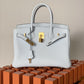 HM Birkin Nata Swift White For Women Gold Toned Hardware 11.8in/30cm