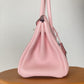 HM Birkin Nata Swift Pink For Women Silver Toned Hardware 10in/25cm