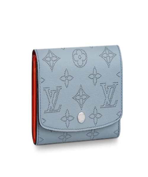 Louis Vuitton Iris Compact Wallet Mahina Bleu Horizon Pumpkin