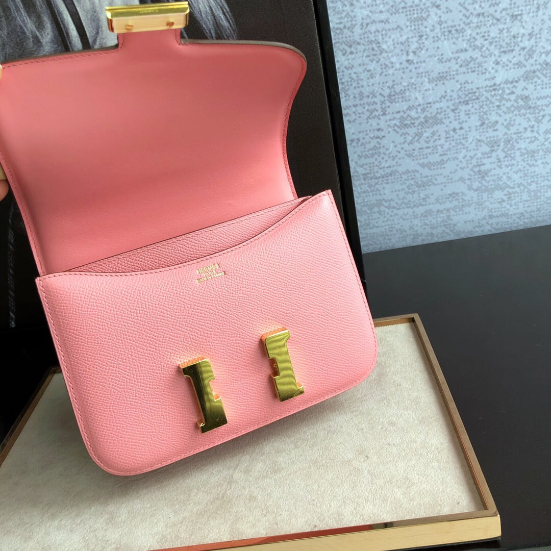 HM Constance 23 Epsom Pink For Women, Womenâ€™s Handbags, Shoulder Bags 9in/23cm