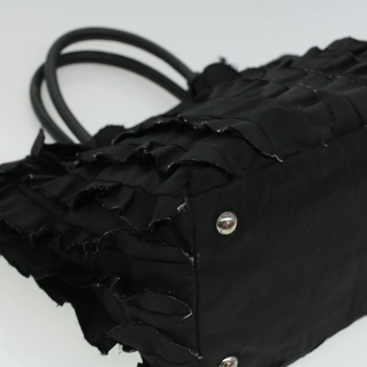 PRADA Hand Bag Nylon Black  ac1238