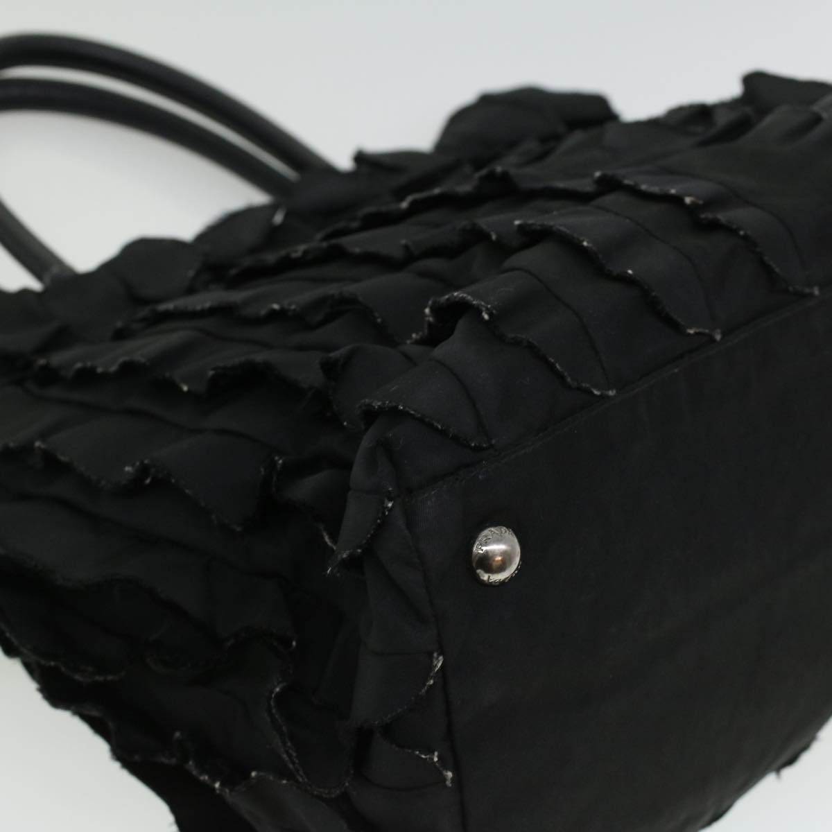 PRADA Hand Bag Nylon Black  ac1238