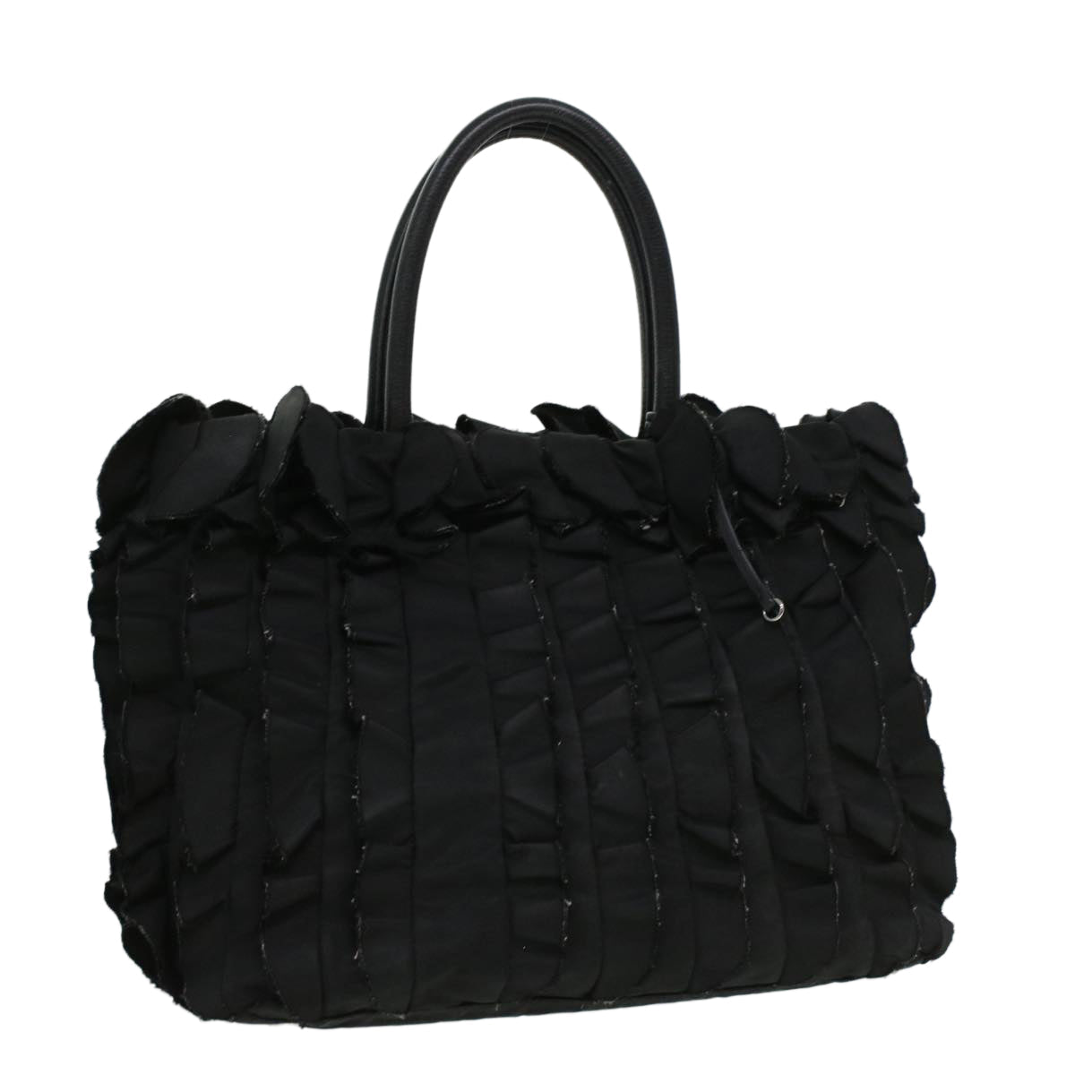 PRADA Hand Bag Nylon Black  ac1238