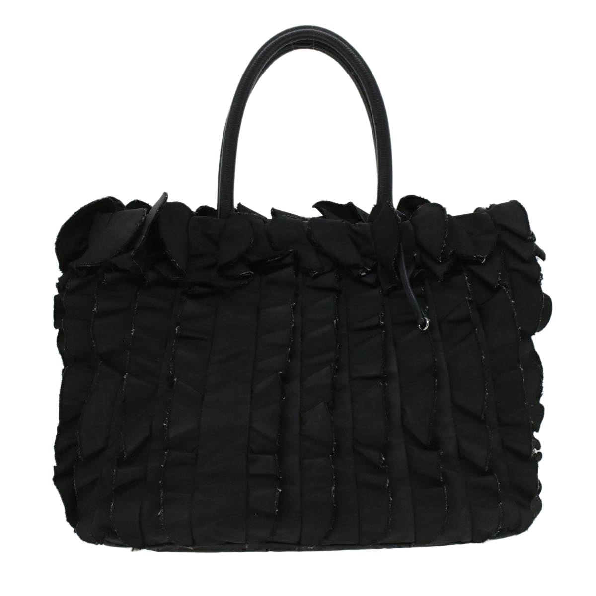 PRADA Hand Bag Nylon Black  ac1238