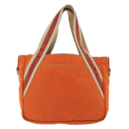 PRADA Hand Bag Nylon Orange  ac1296