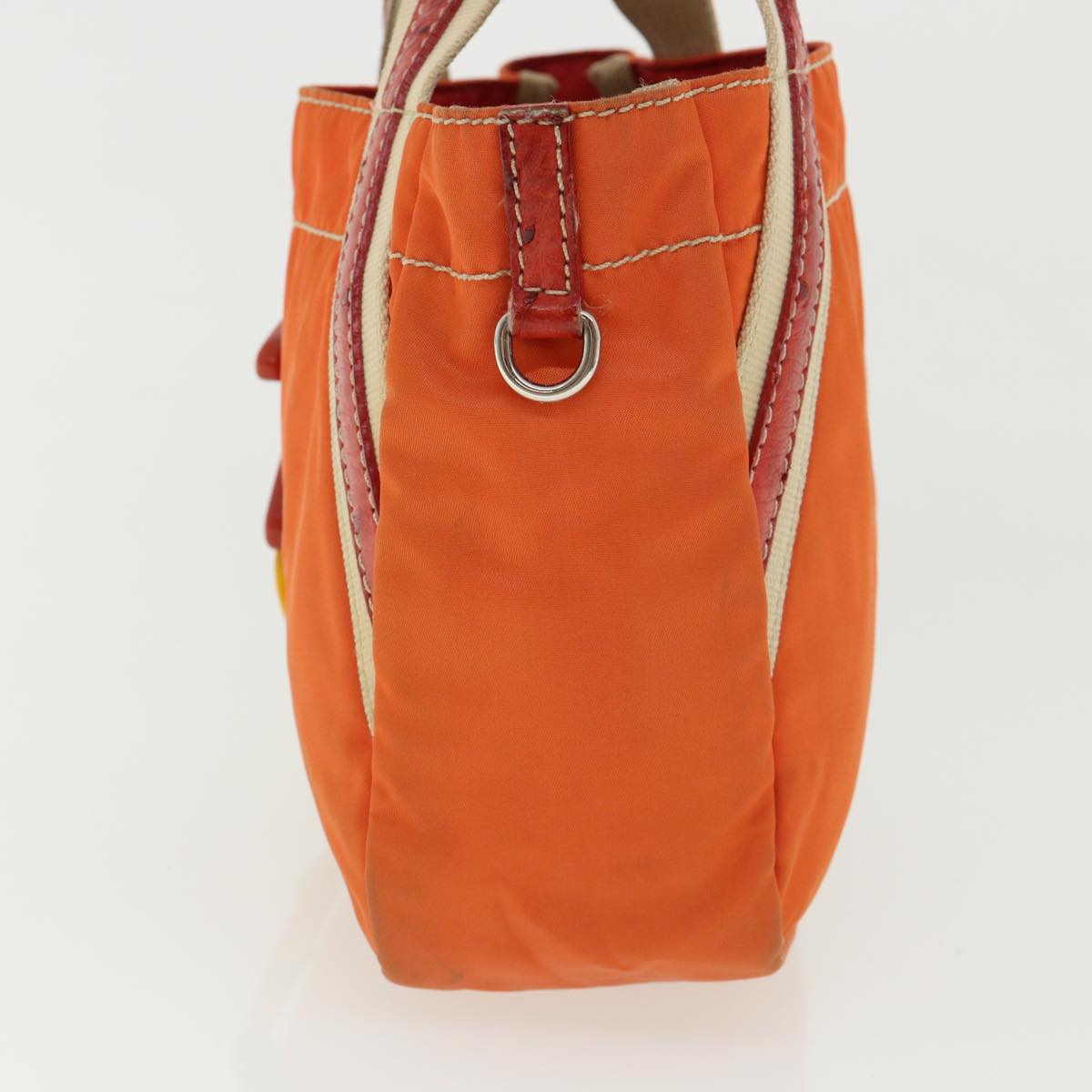 PRADA Hand Bag Nylon Orange  ac1296