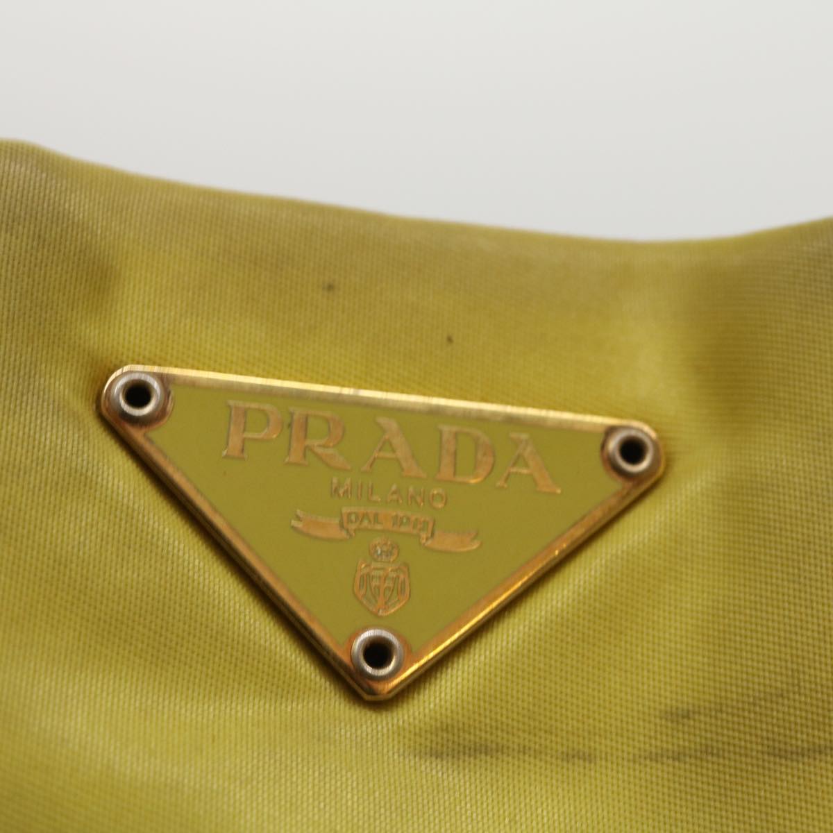 PRADA Shoulder Bag Nylon Yellow  ac1462