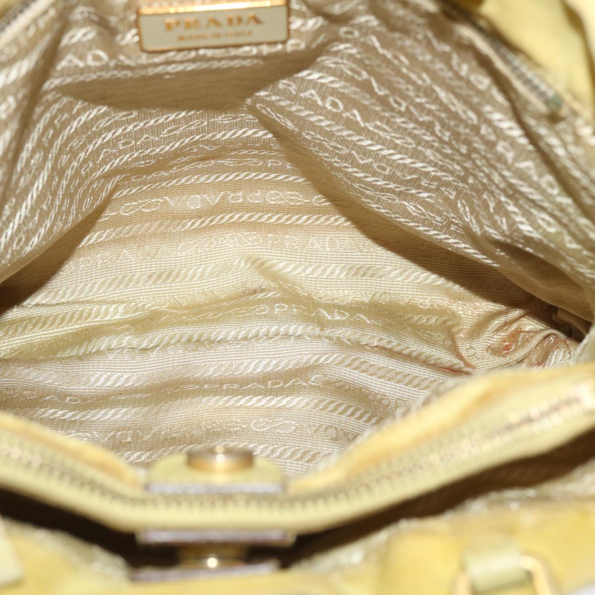 PRADA Shoulder Bag Nylon Yellow  ac1462