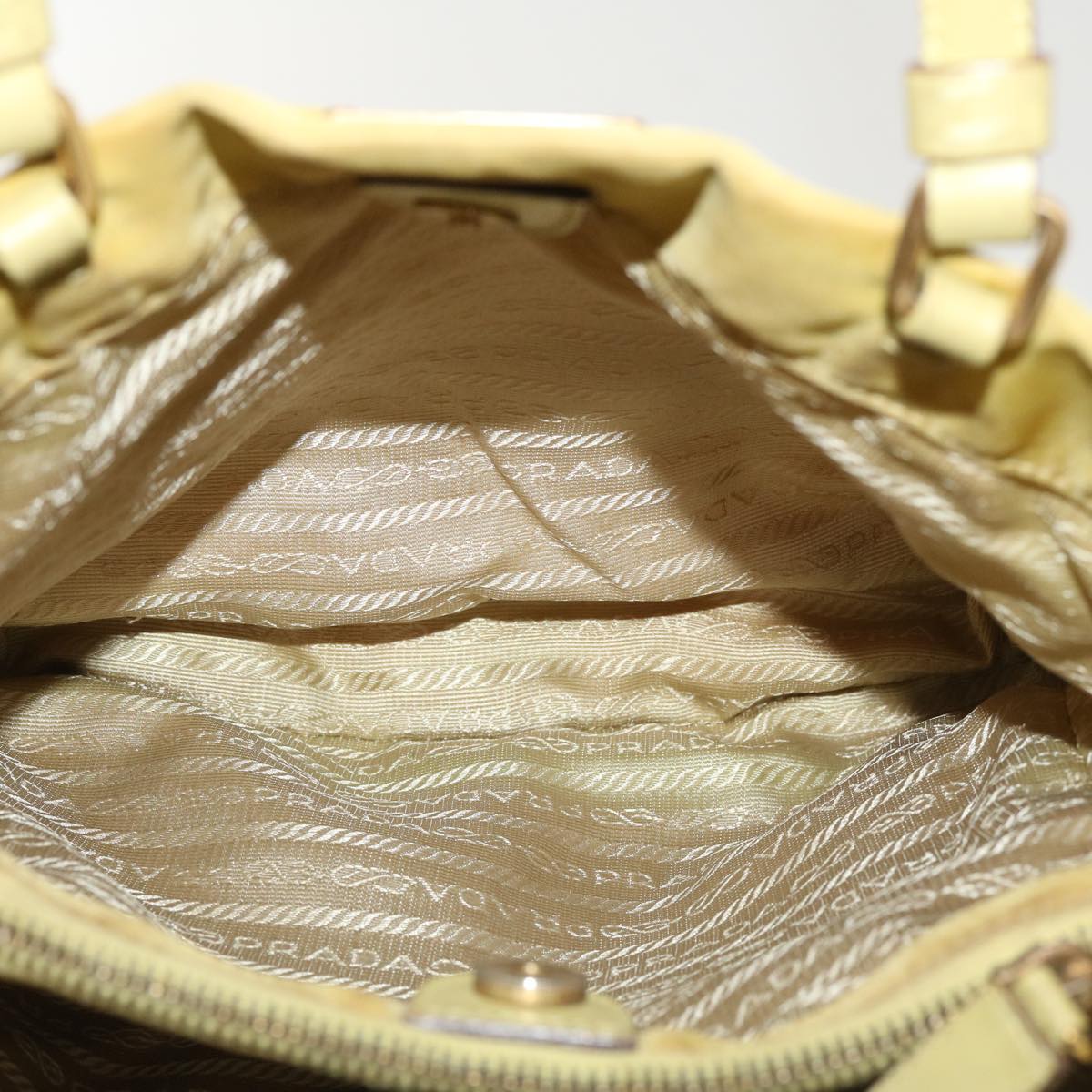 PRADA Shoulder Bag Nylon Yellow  ac1462