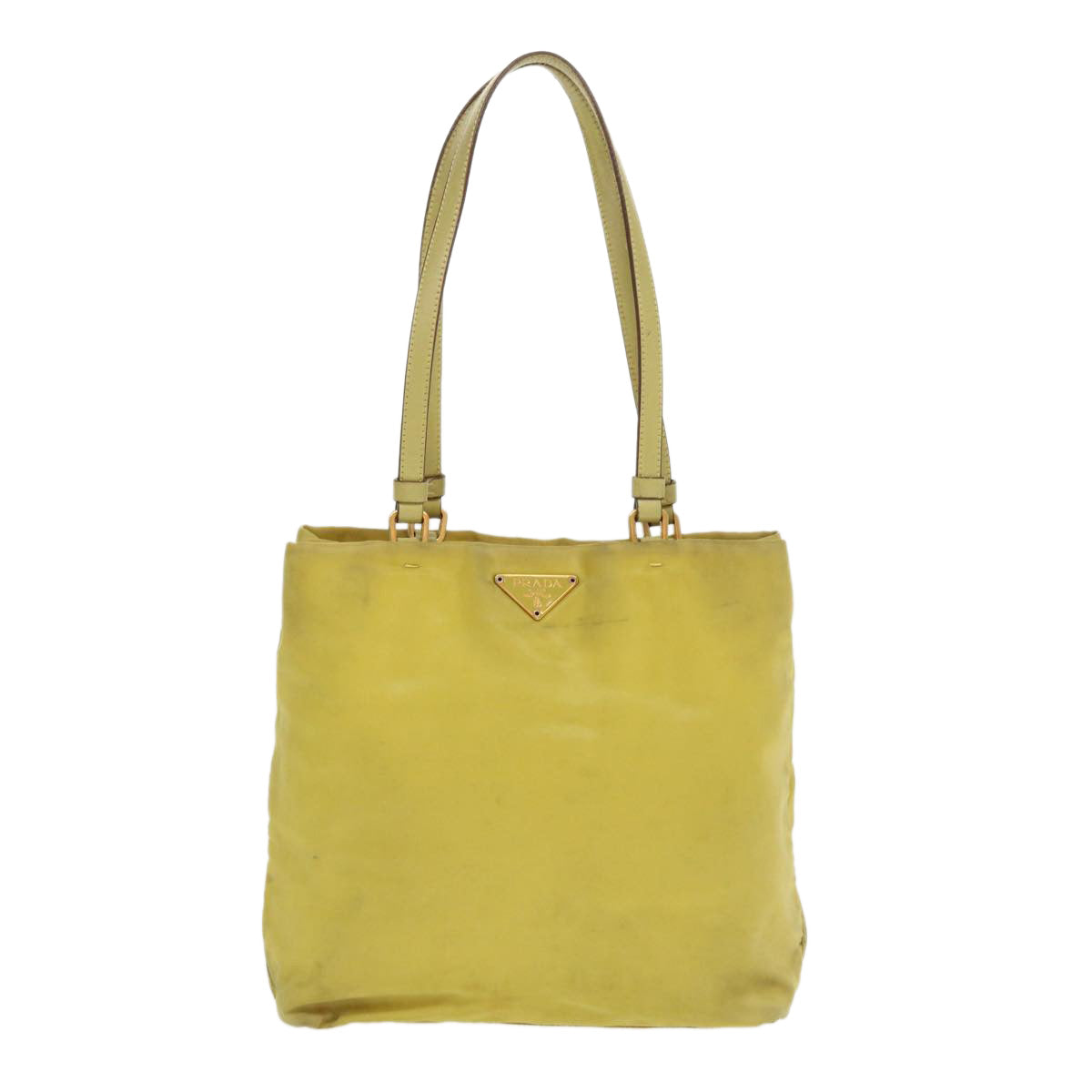 PRADA Shoulder Bag Nylon Yellow  ac1462