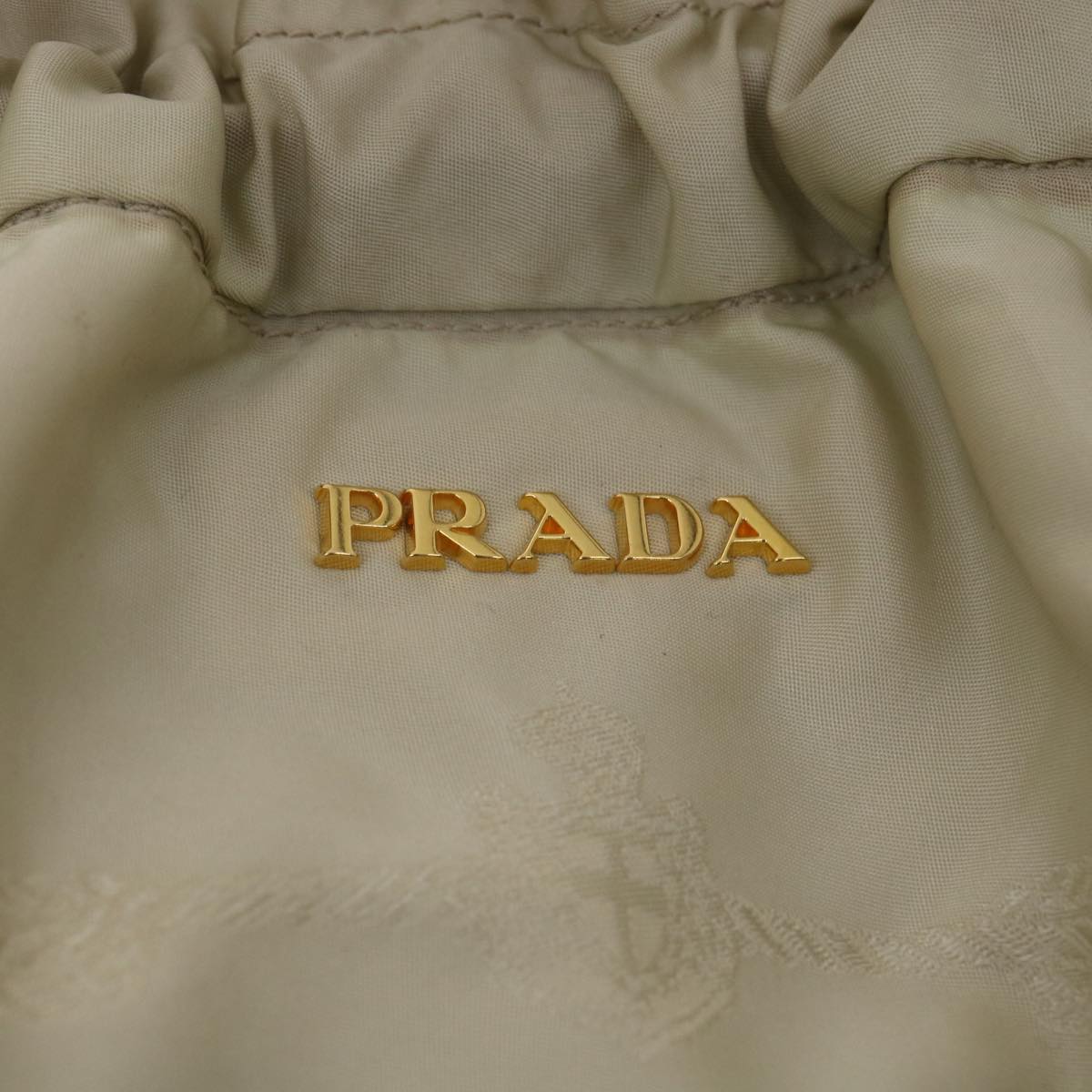 PRADA Shoulder Bag Nylon Beige  ac1841