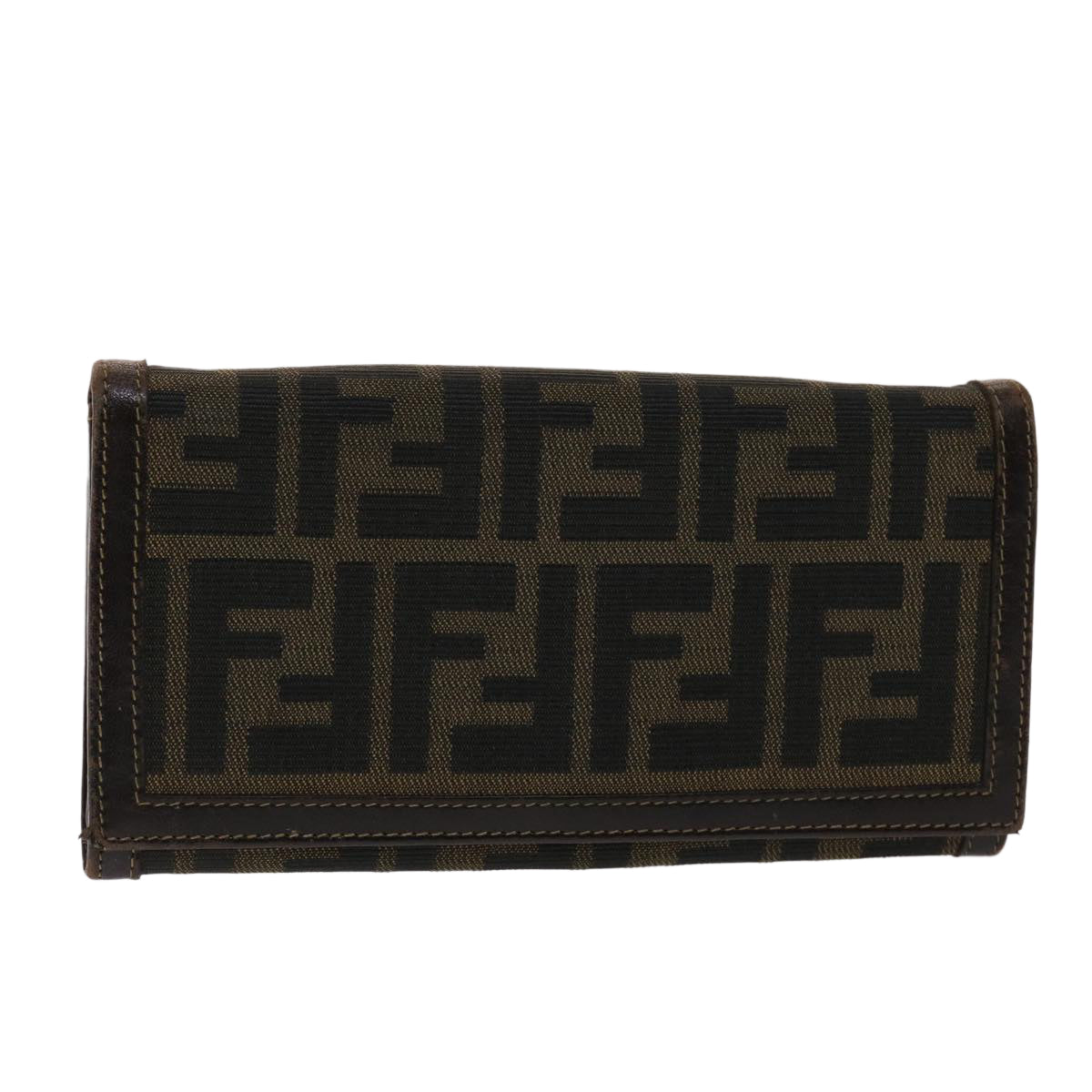 FENDI Zucca Canvas Long Wallet Black Brown 2309-30851/088  ac2046