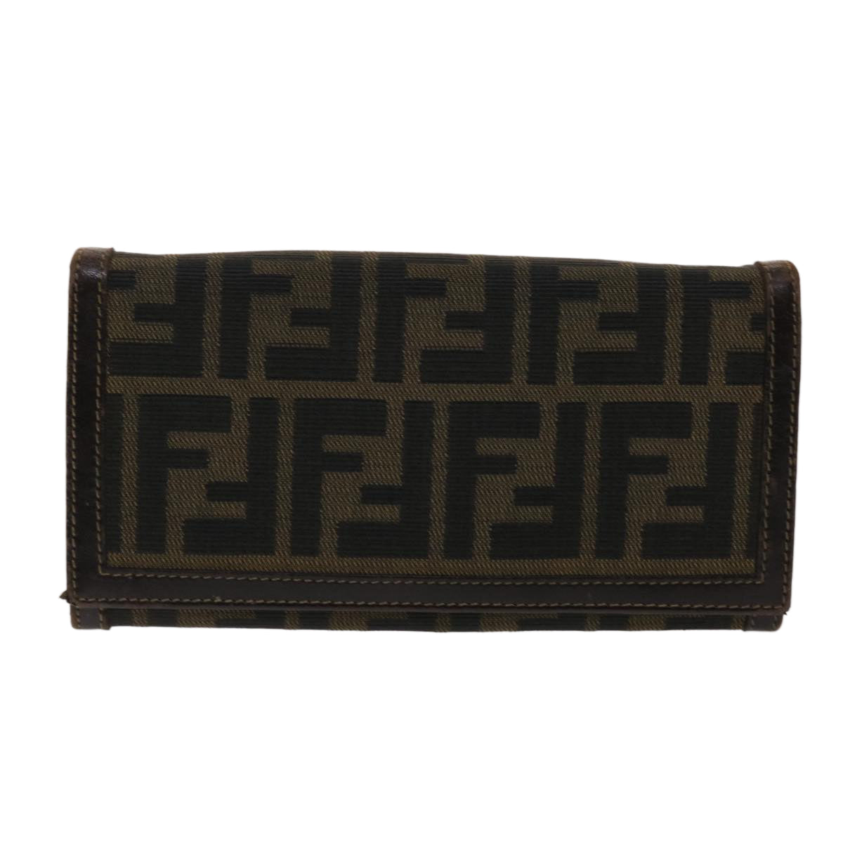 FENDI Zucca Canvas Long Wallet Black Brown 2309-30851/088  ac2046