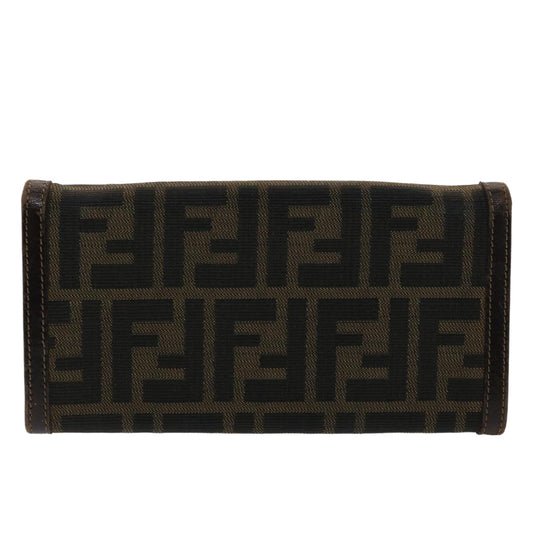 FENDI Zucca Canvas Long Wallet Black Brown 2309-30851/088  ac2046