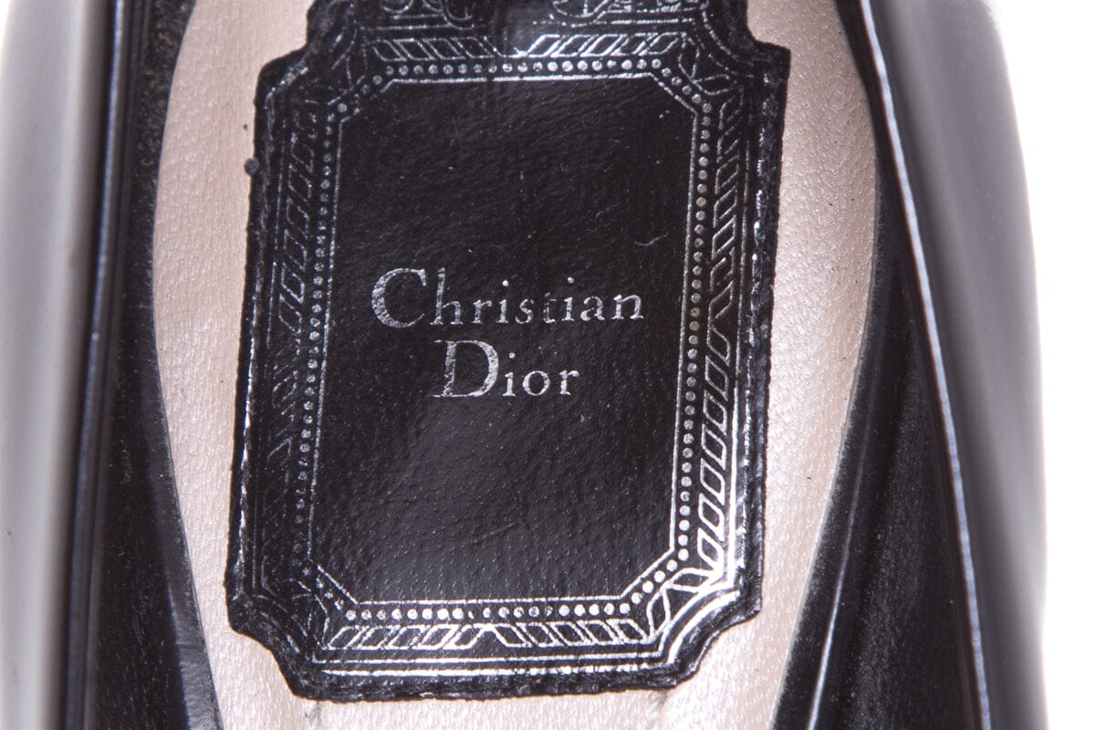 Christian Dior Black Curved Heels SZ 37