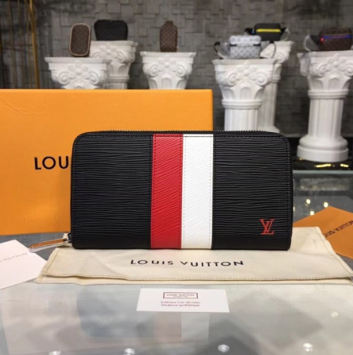 Louis Vuitton Zippy Wallet Epi Stripes special edition Noir