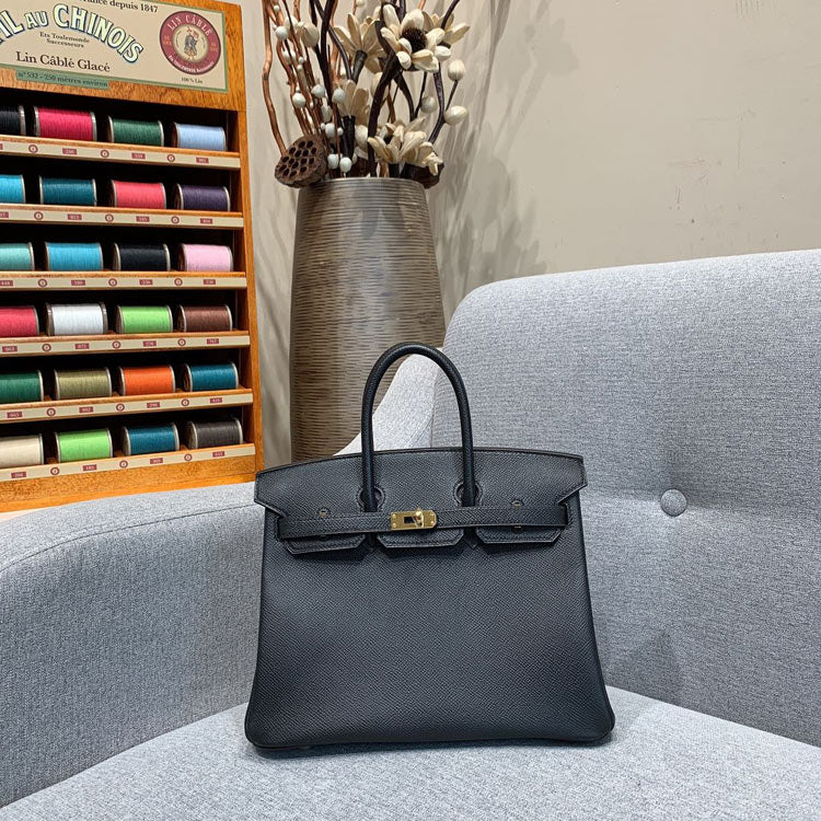 HM Birkin Black For Women Gold Toned Hardware 14in/35cmÂ