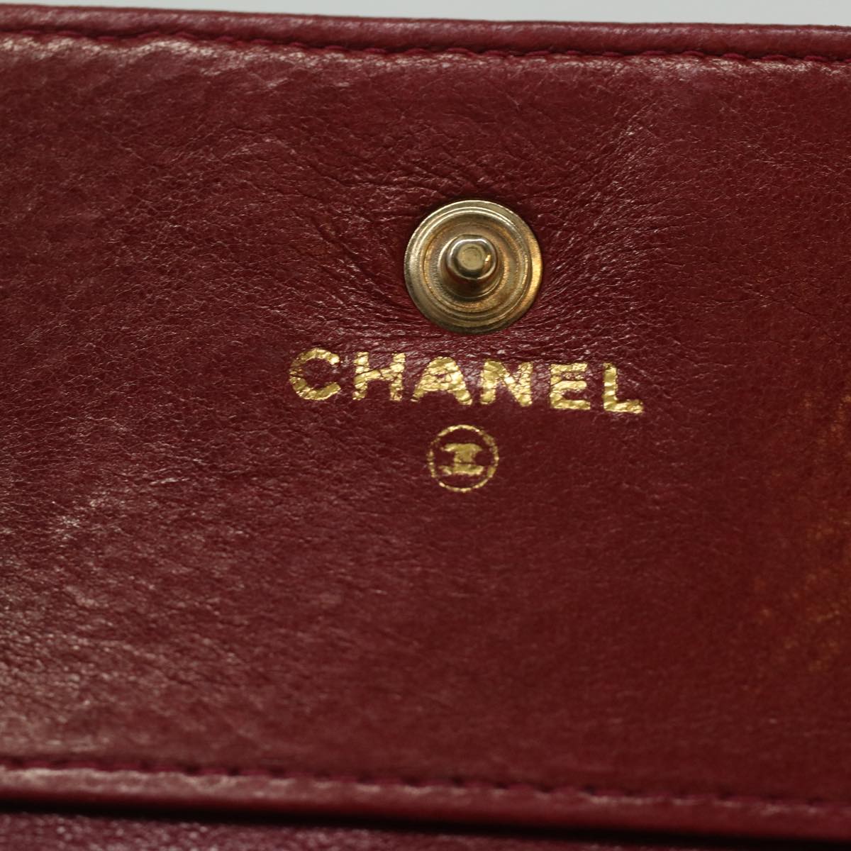 CHANEL Wallet Caviar Skin Red CC   am3885