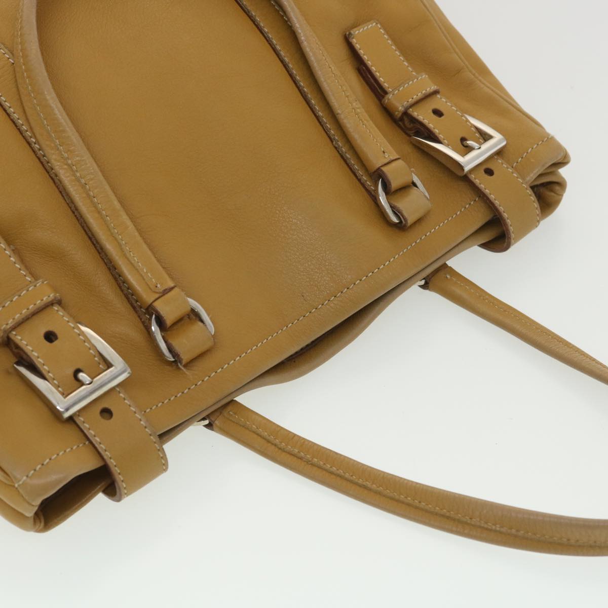 PRADA Shoulder Bag Leather Brown  am3914