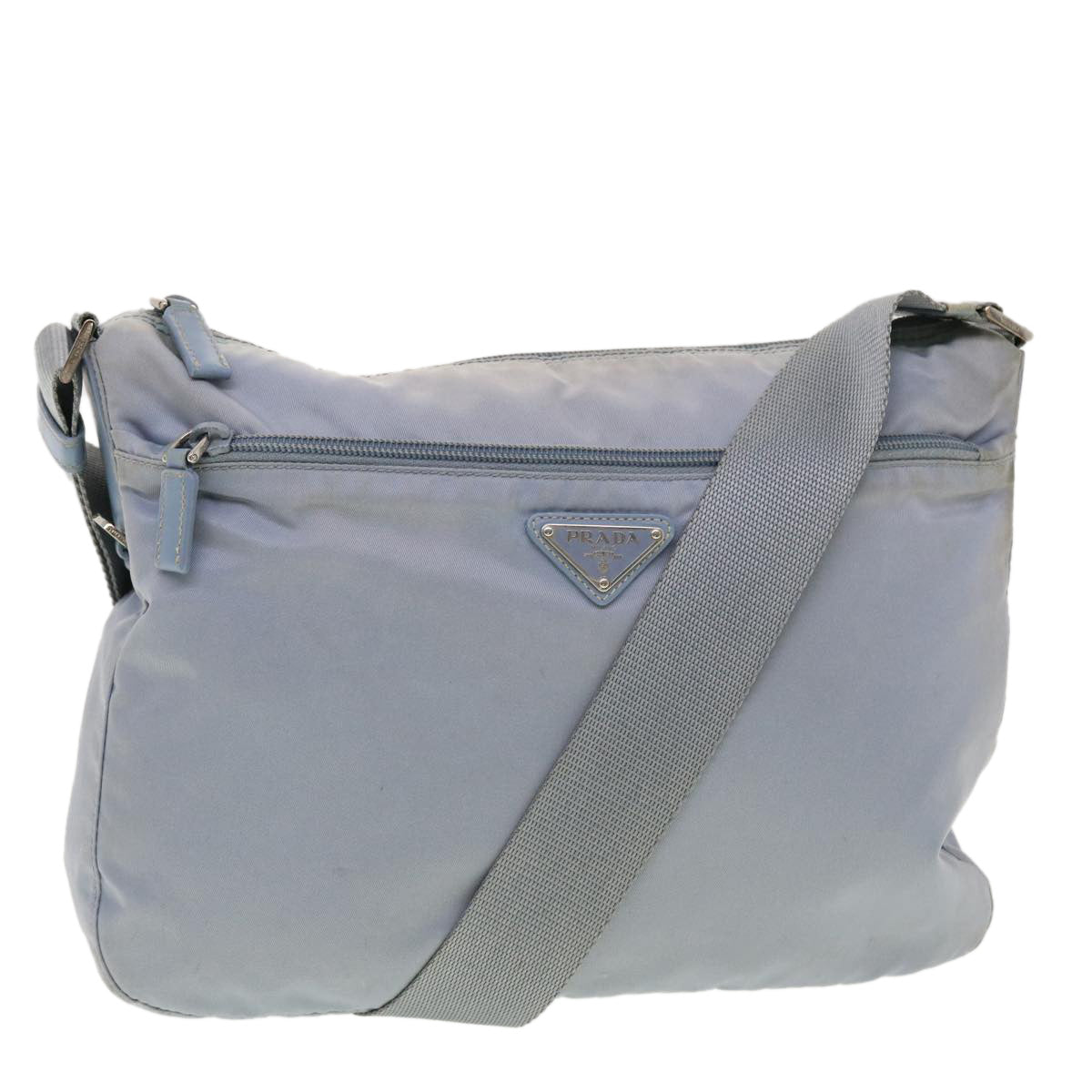 PRADA Shoulder Bag Nylon Light Blue  am4160