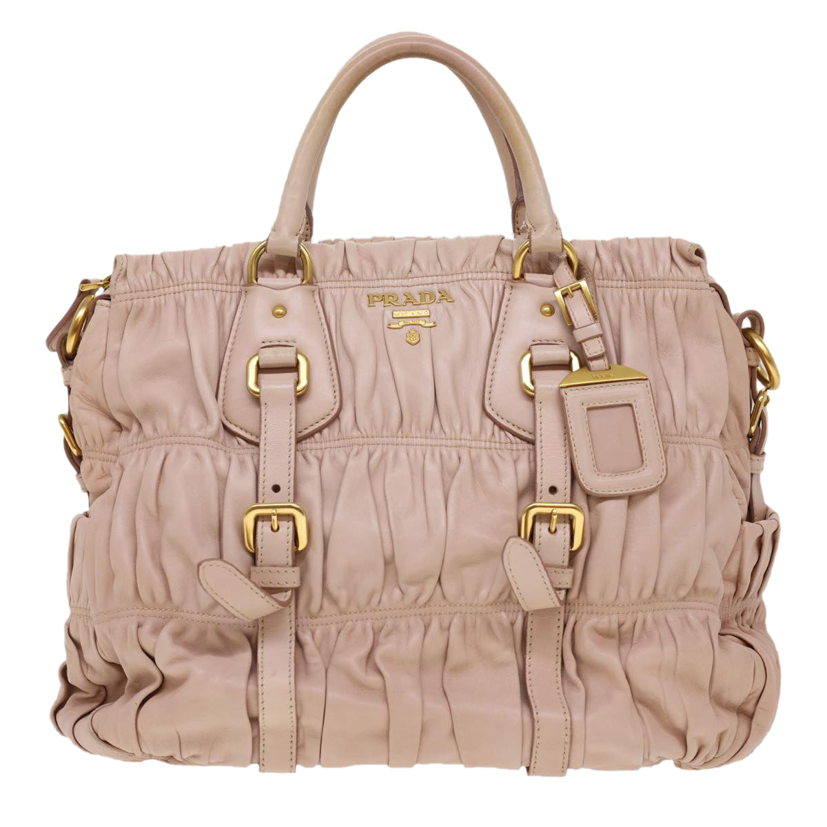 PRADA Hand Bag Leather 2way Pink  am4199