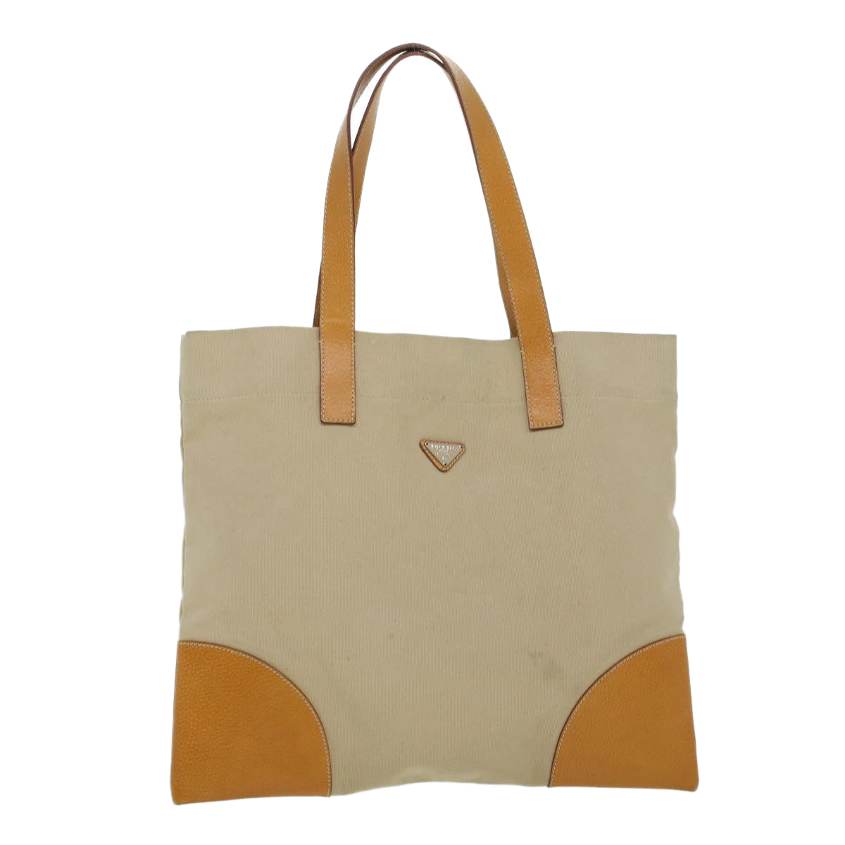 PRADA Tote Bag Canvas Beige  am4330