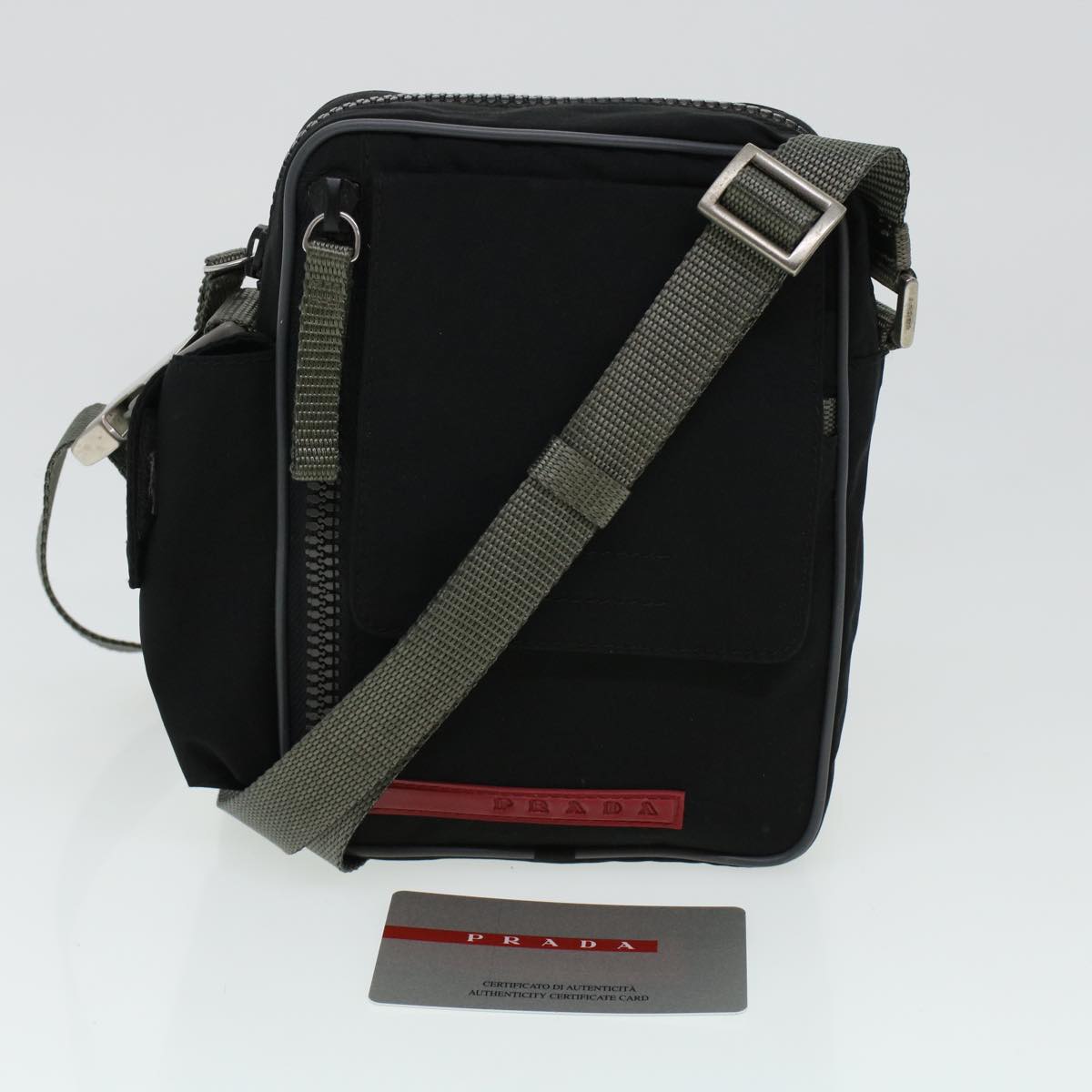 PRADA Shoulder Bag Nylon Black  am4341